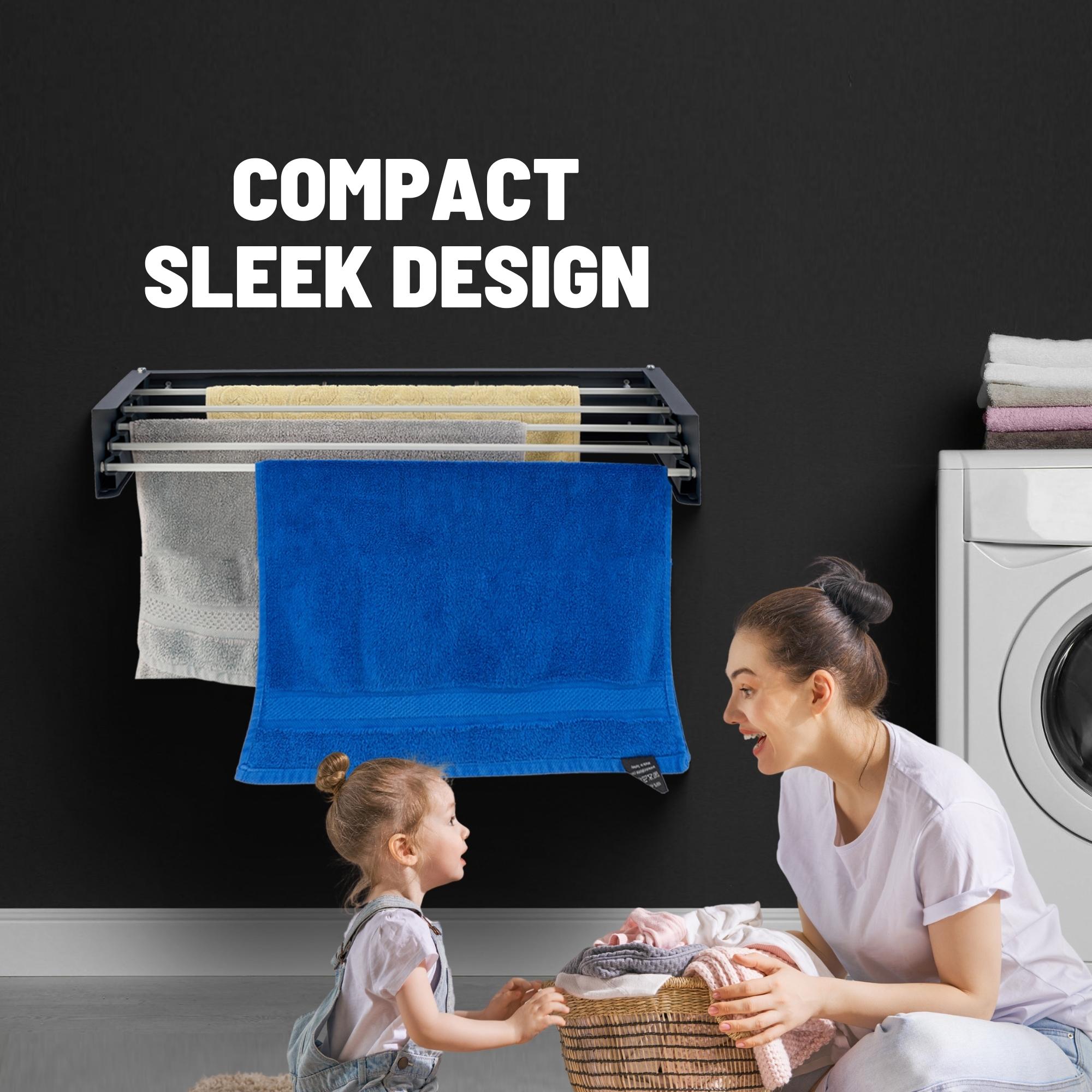 NEBU RETRACTABLE WALL MOUNTED CLOHTES DRYING RACK 28