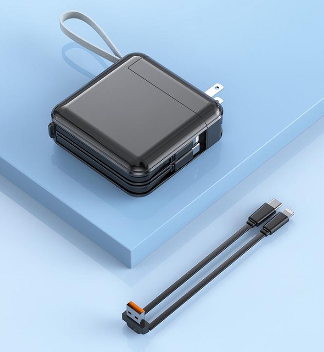 10000mAh 3 in 1 Durable Power Bank With 2 Charge Cable Mobile Power Bank AC Power Bank Customized Manufacturing