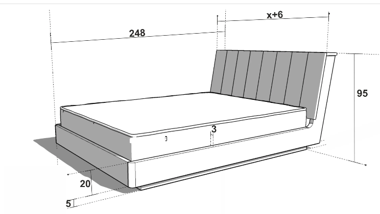 Solid Wooden Bed