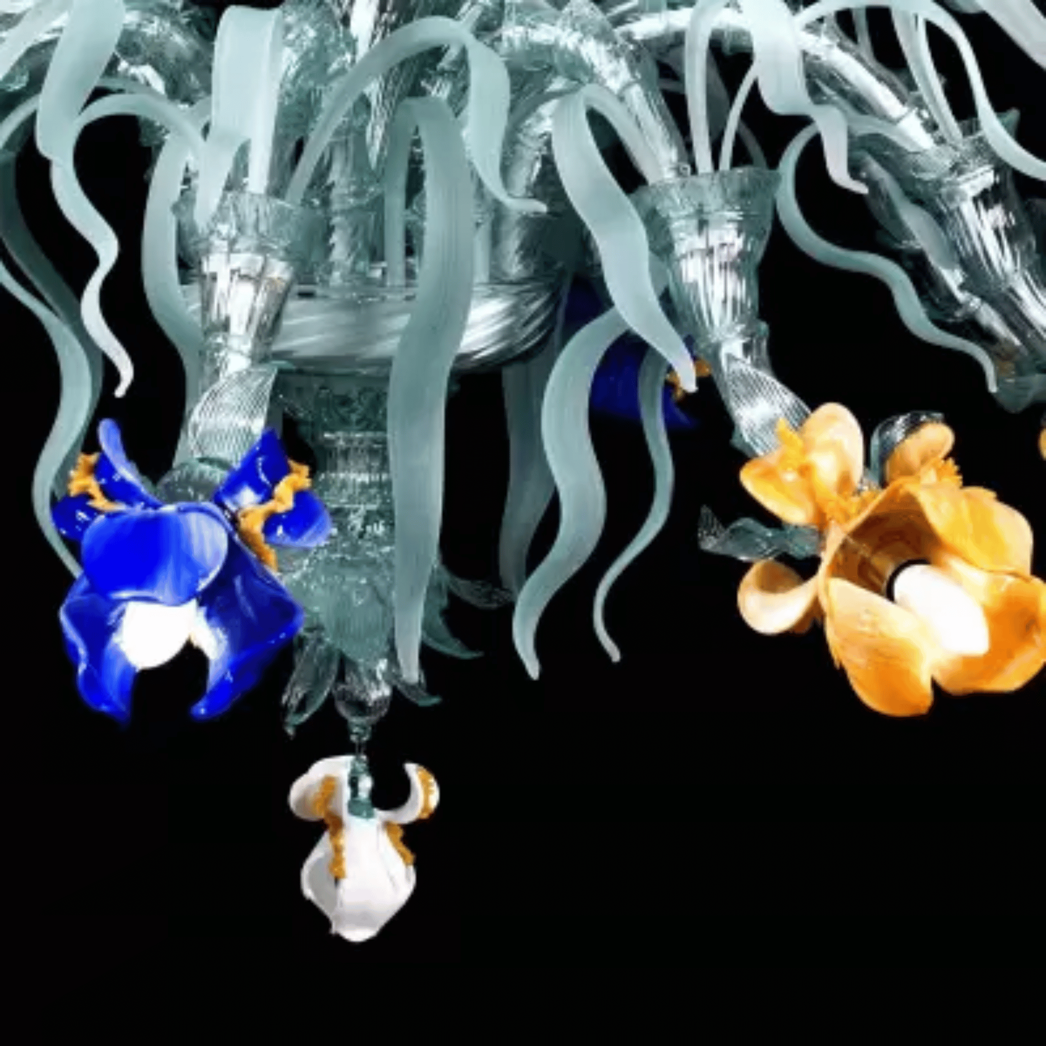98-light Murano glass chandelier(Iris Van Gogh 98)