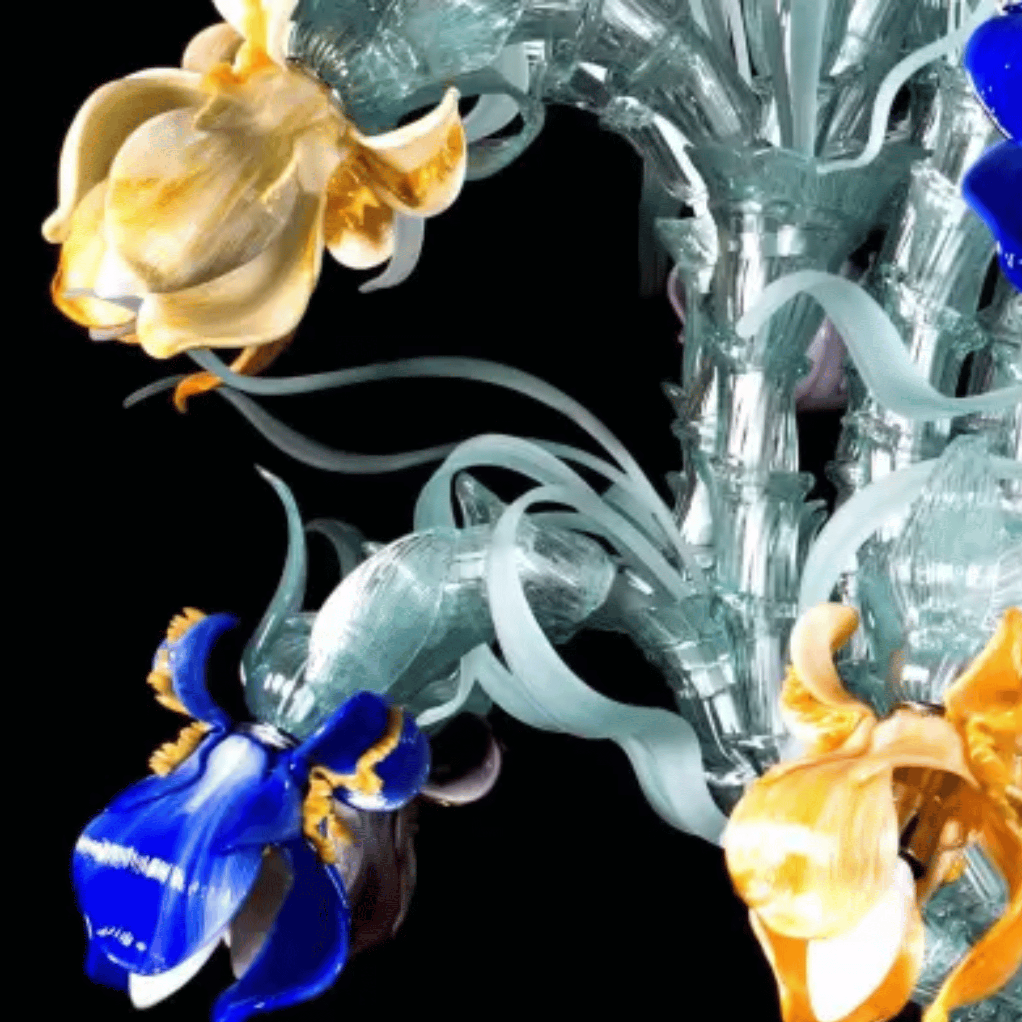 98-light Murano glass chandelier(Iris Van Gogh 98)