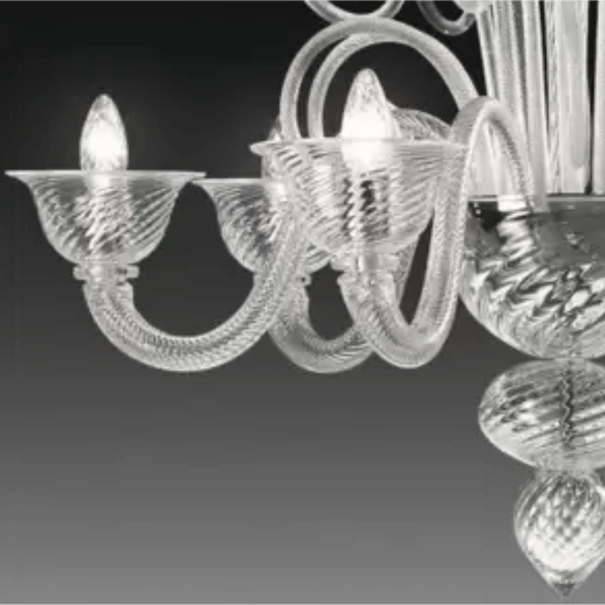 Murano glass Chandelier 6 lights(Clara )