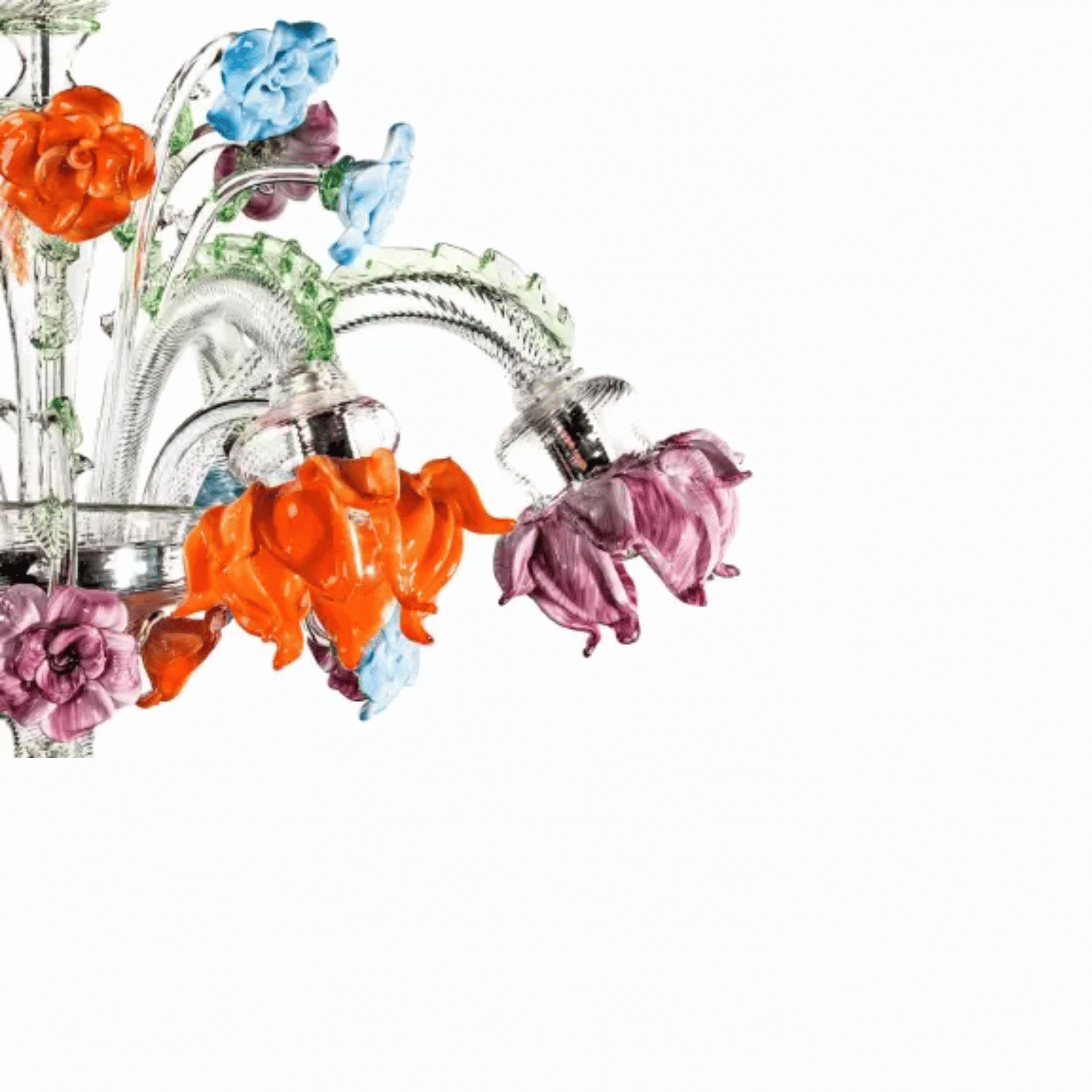 Murano Glass Chandelier(Colorful Flowers)