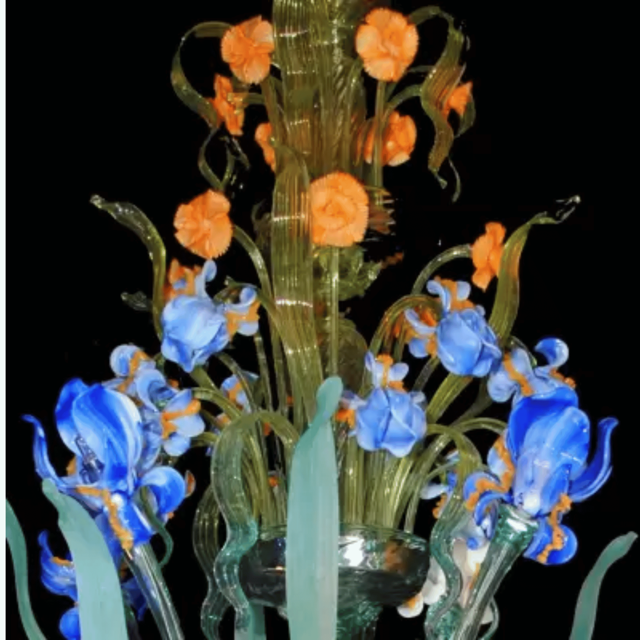 Murano glass chandelier(Iris Van Gogh 28)