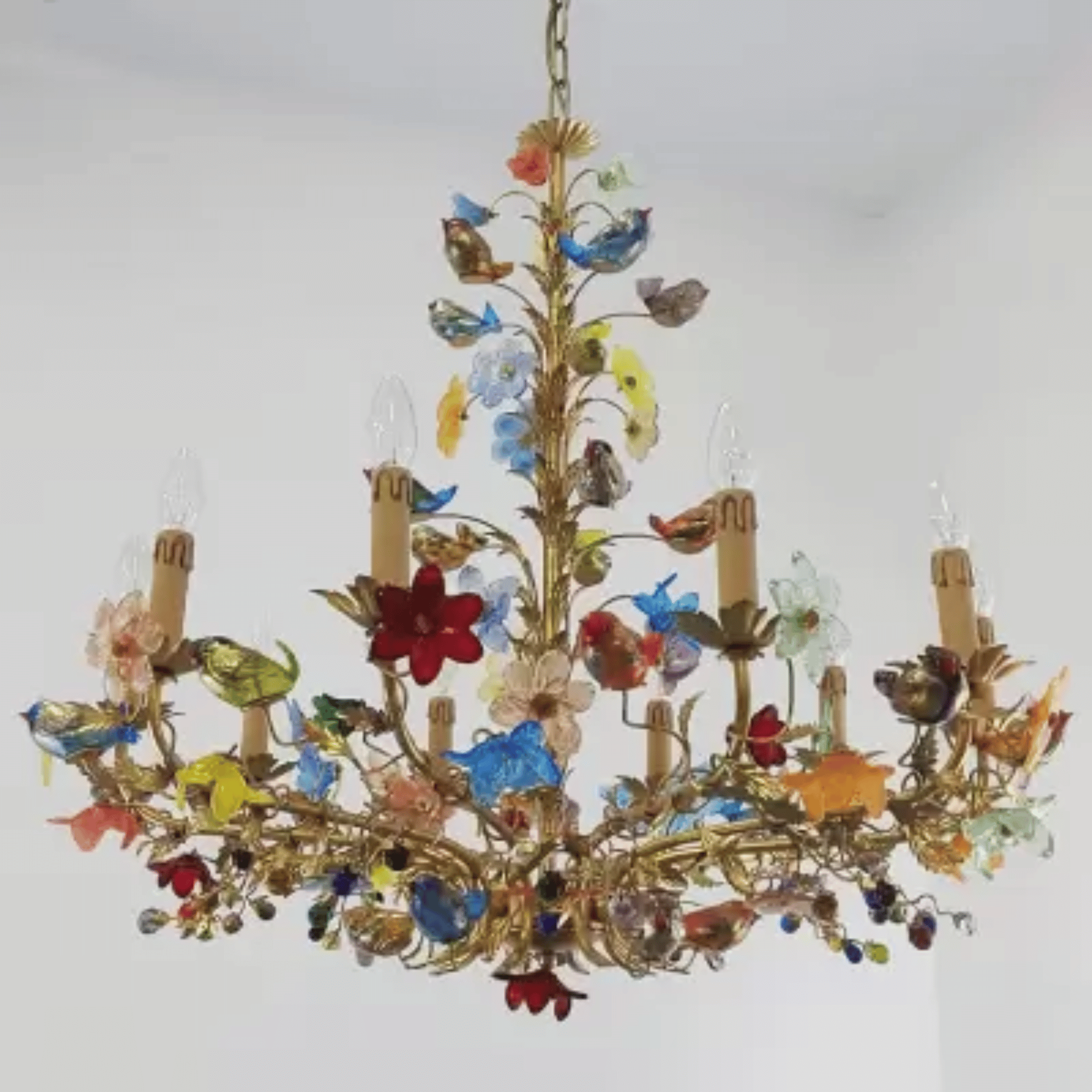 Murano glass chandelier(Sparrows)