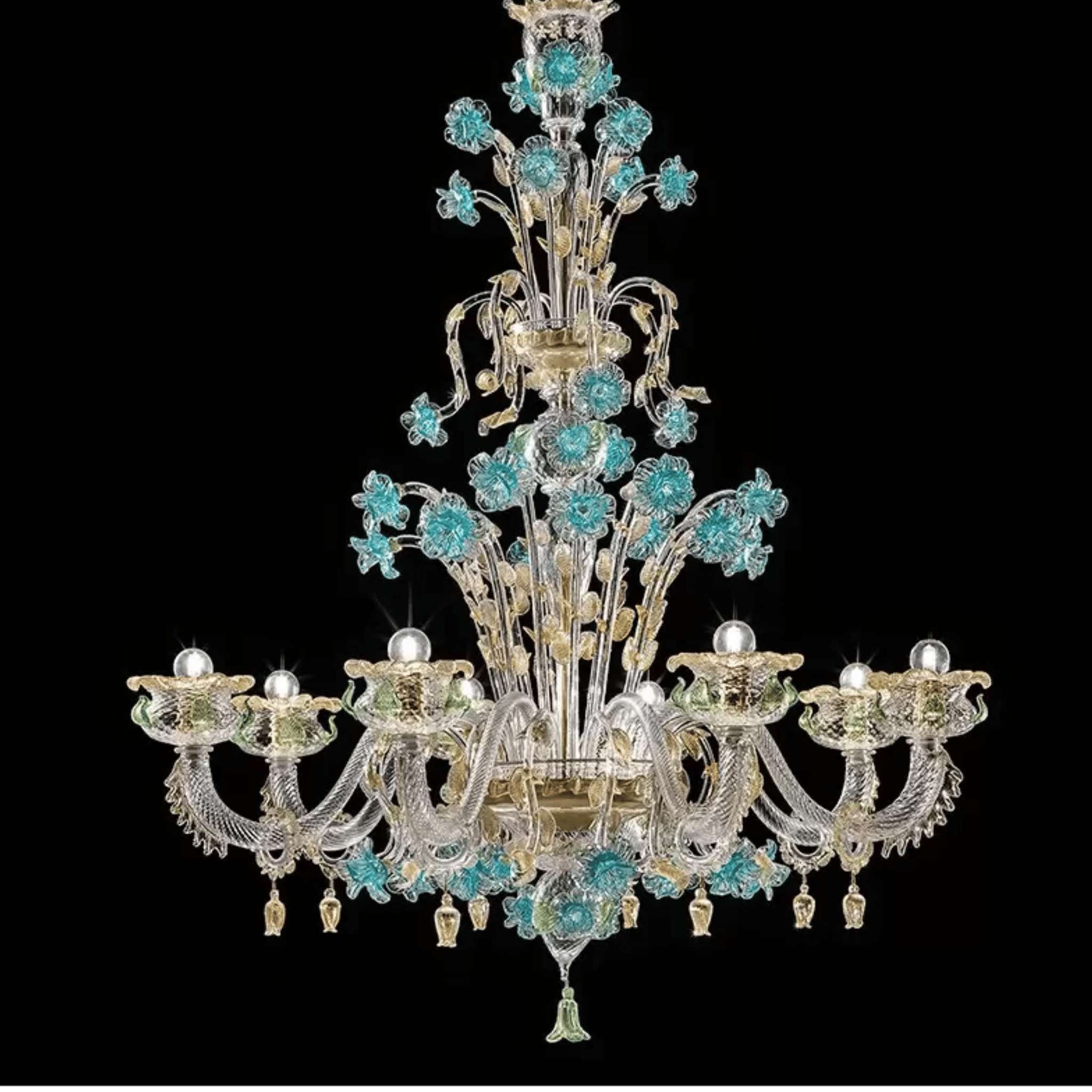 Murano glass chandelier 8 lights(Sigfrido)