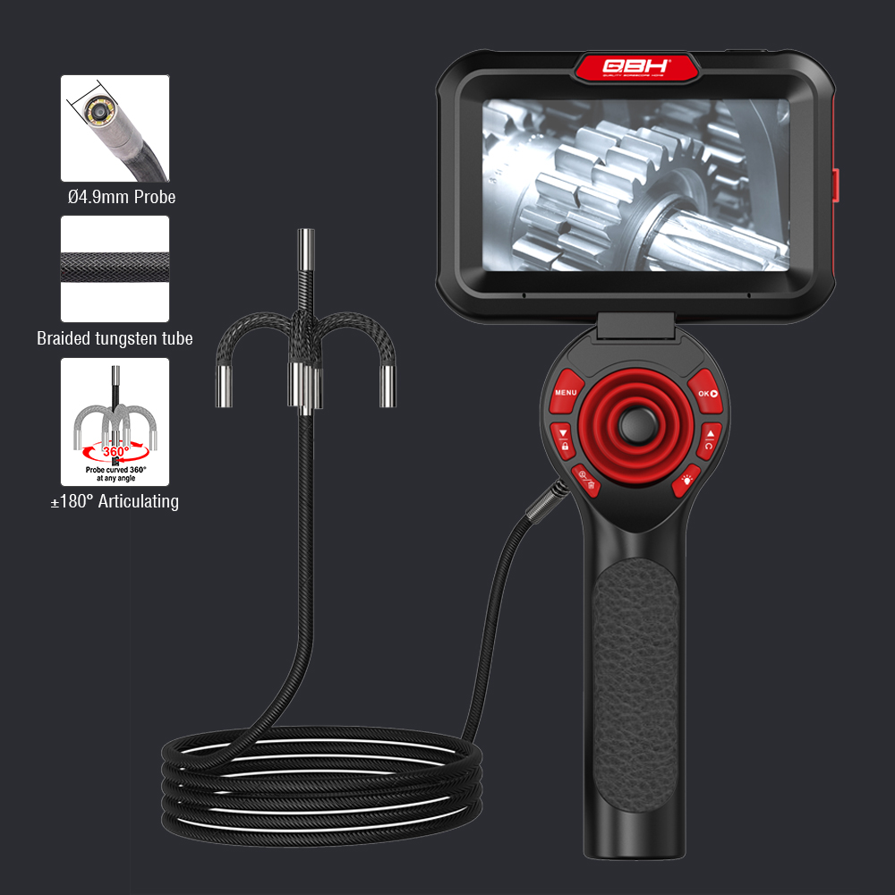 Profession 360 Degree Articulating Borescope Inspection Camera Intrinsically Safe Endoscope for Turbine Engine Inspection