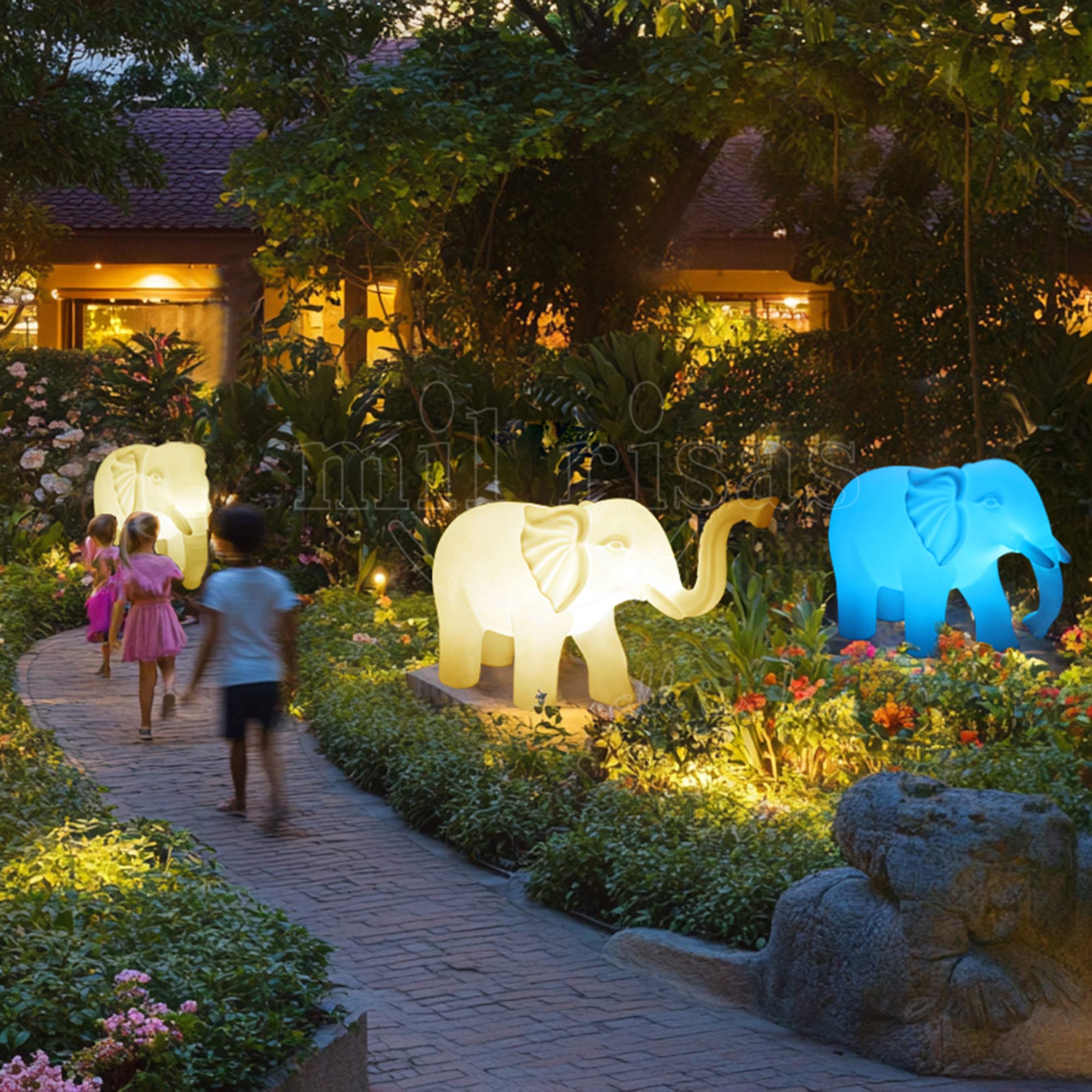 Festival Decorative Glowing Elephant Light