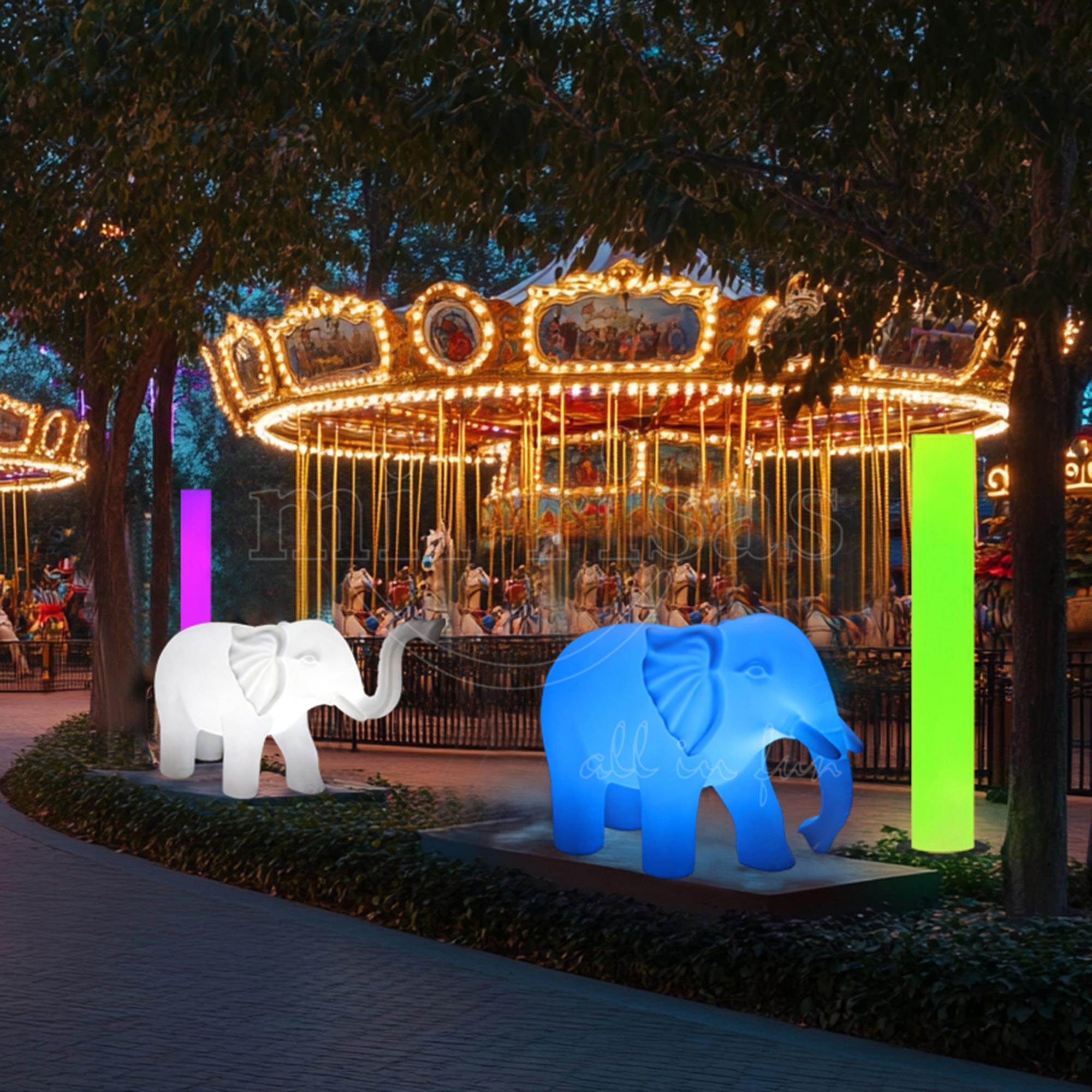 Festival Decorative Glowing Elephant Light