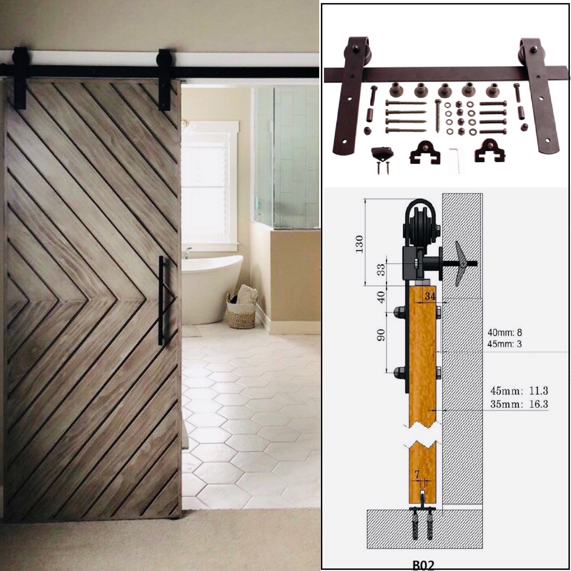 I model slidng barndoor sistems