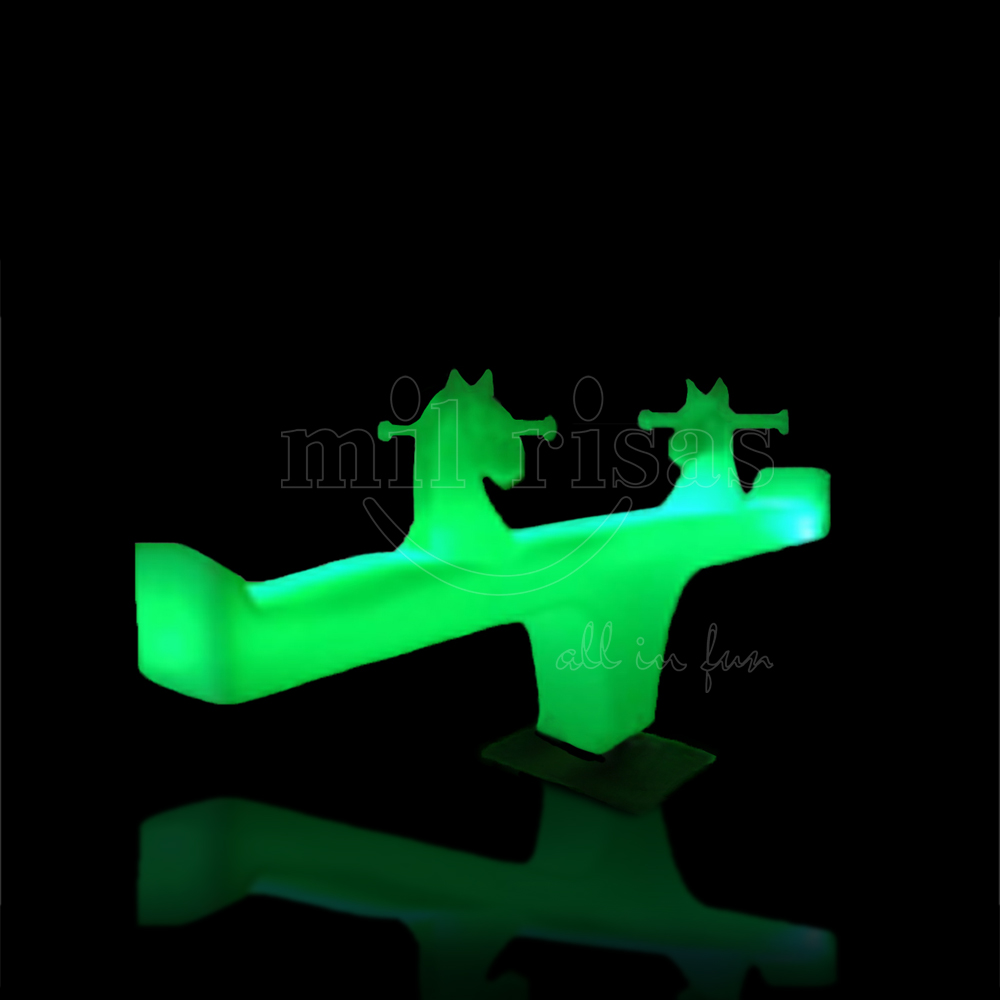 Horse Head Square Armrest Glowing Seesaws For Wholesale