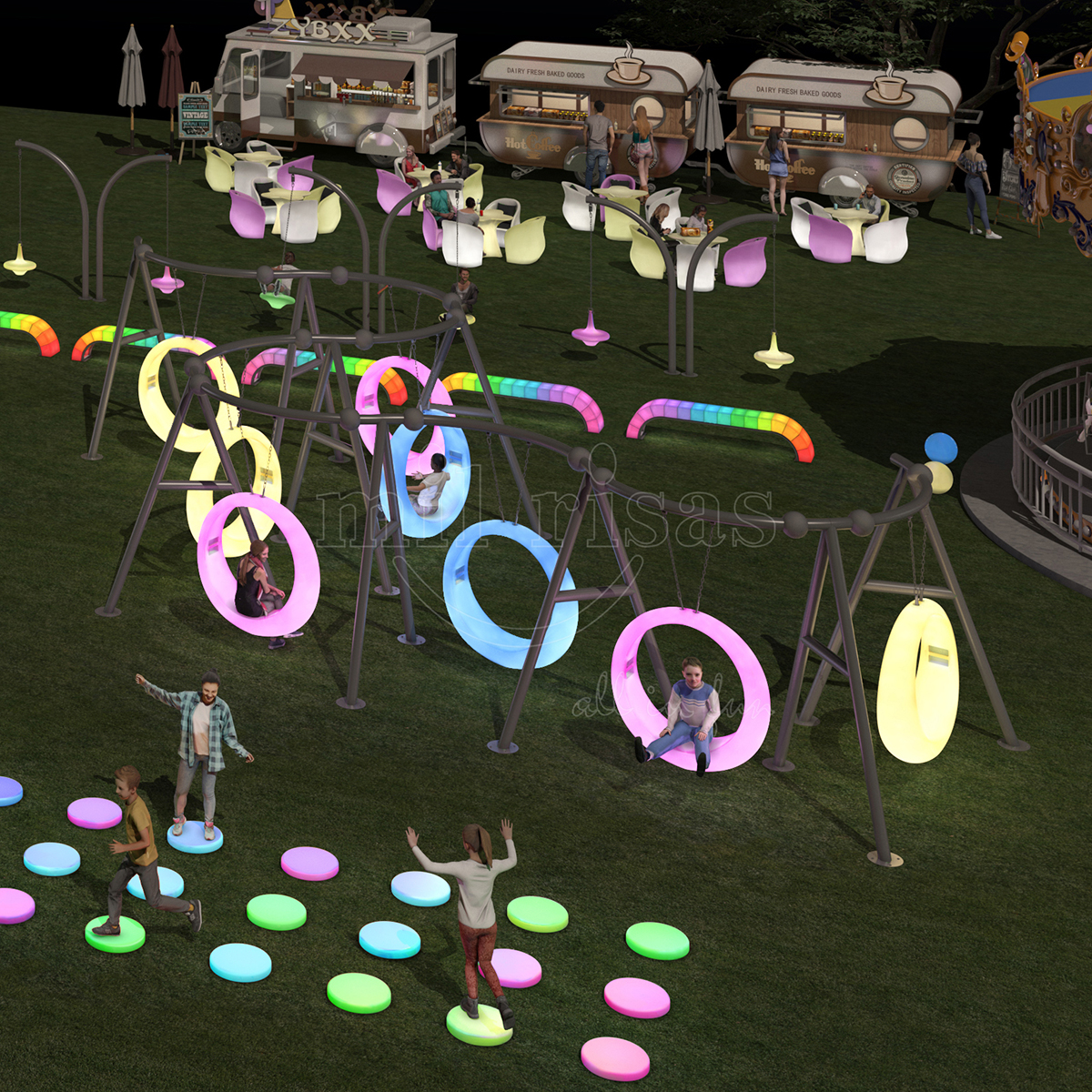 Bluetooth Glow Swings