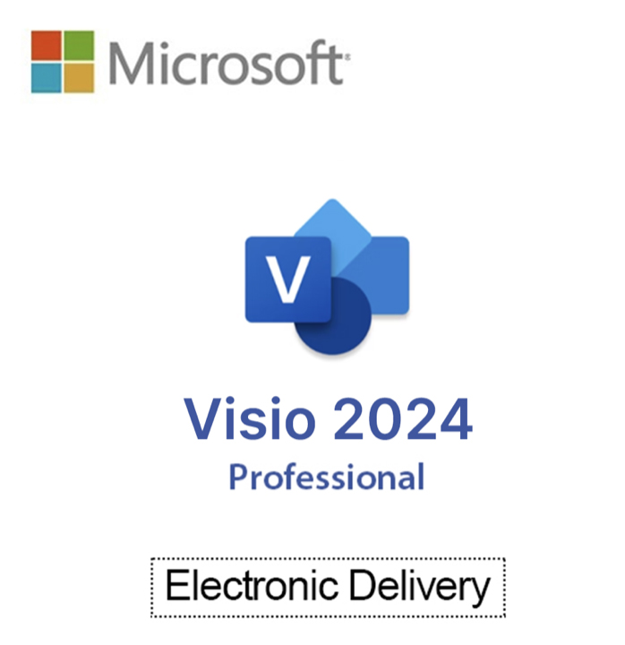 Microsoft Visio 2024 Professional 1PC/Win ( Not for Mac or Chrome OS ) –  Lifetime License – Download