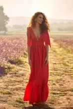 Georgette Party Wear Plain Maxi Dress