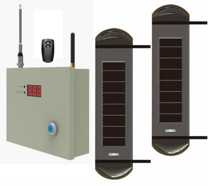 Break in alert outdoor theft proof solar power wireless app alarm receiver