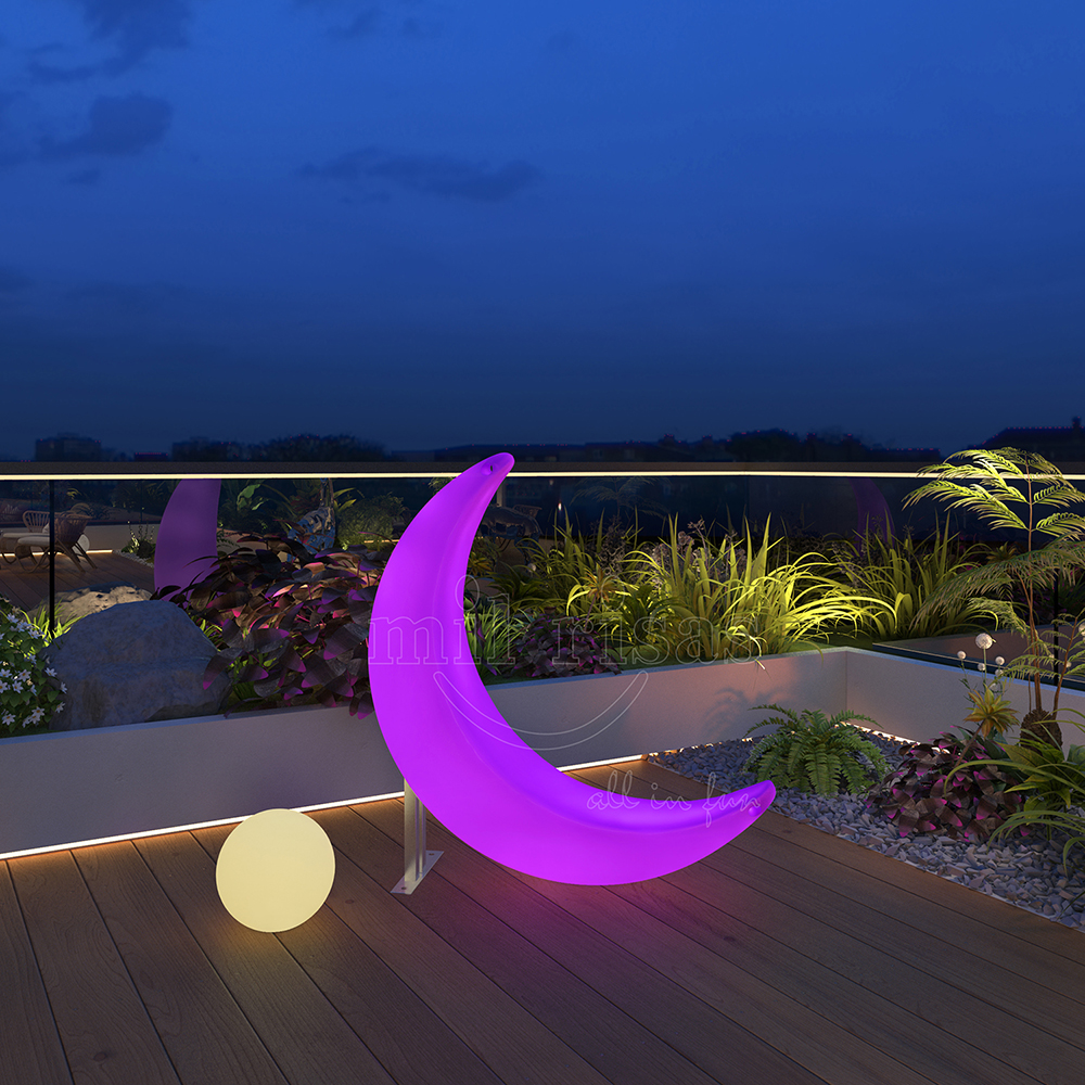 LED Half Moon Swings Chair