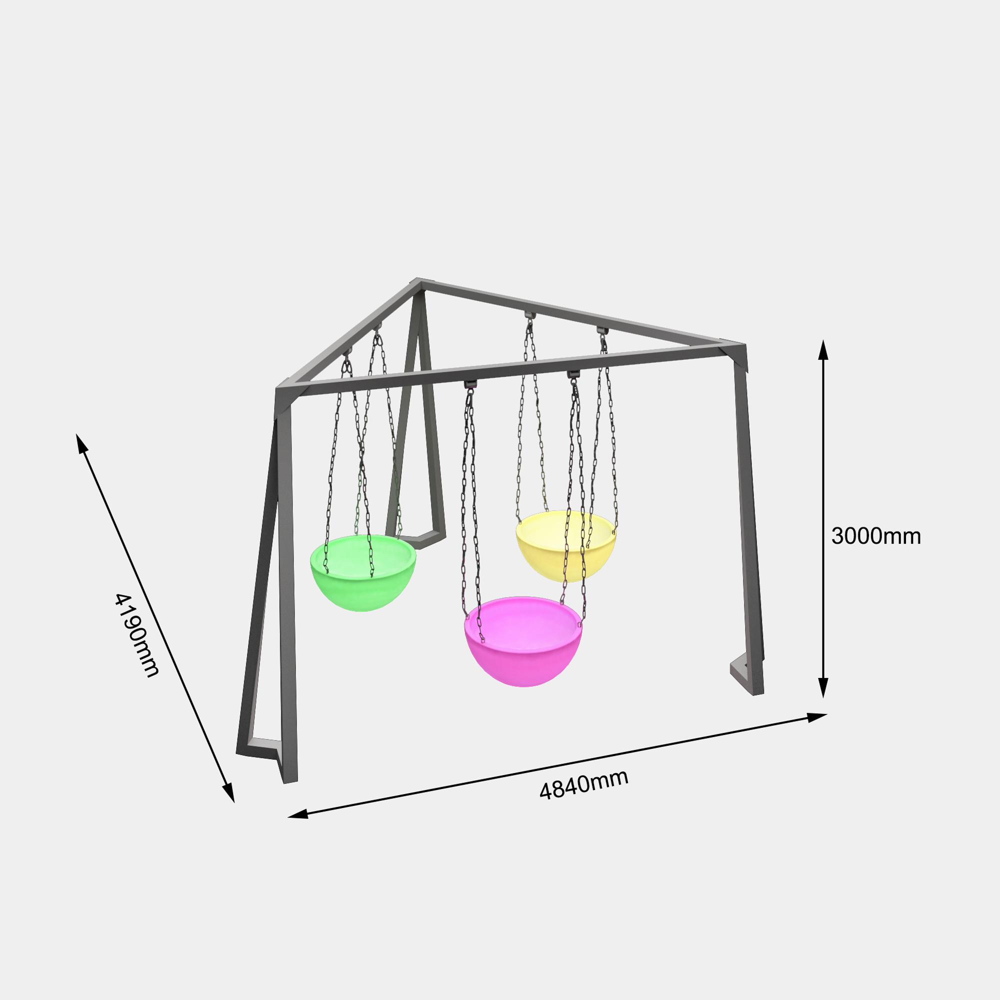 LED Glowing Swing With Round Seat