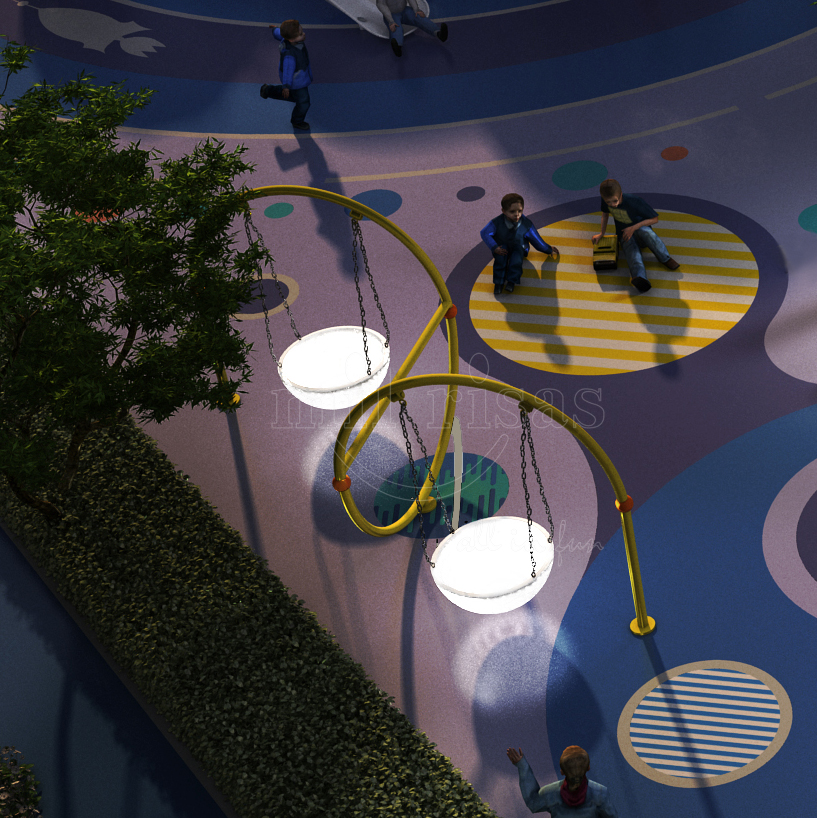 LED Glowing Swing With Round Seat