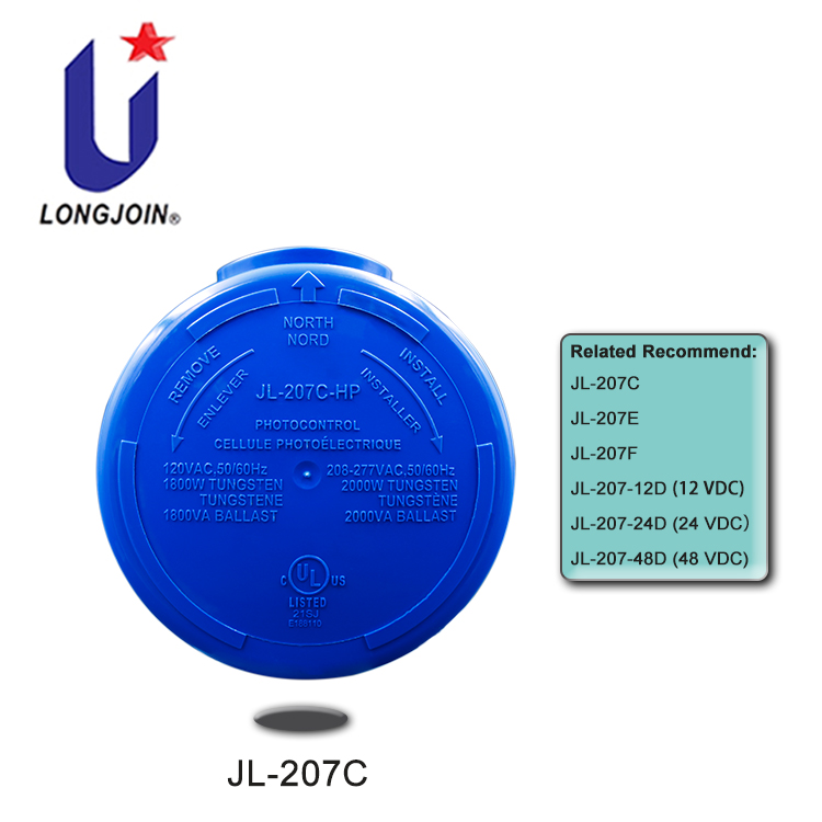 Industrial Photocell, JL-207C Outdoor Light Photocontrol 120-277VAC
