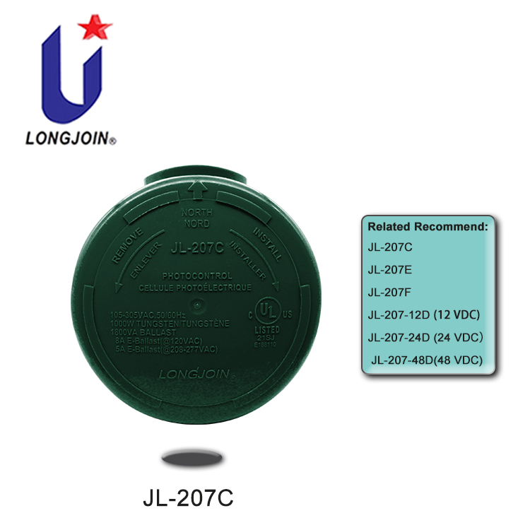 Industrial Photocell, JL-207C Outdoor Light Photocontrol 120-277VAC