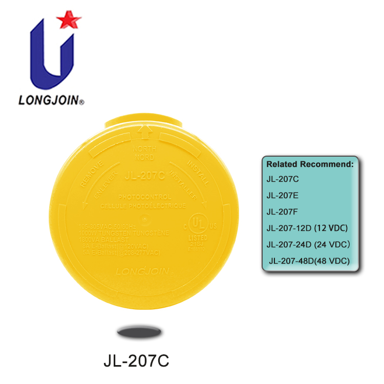 Industrial Photocell, JL-207C Outdoor Light Photocontrol 120-277VAC