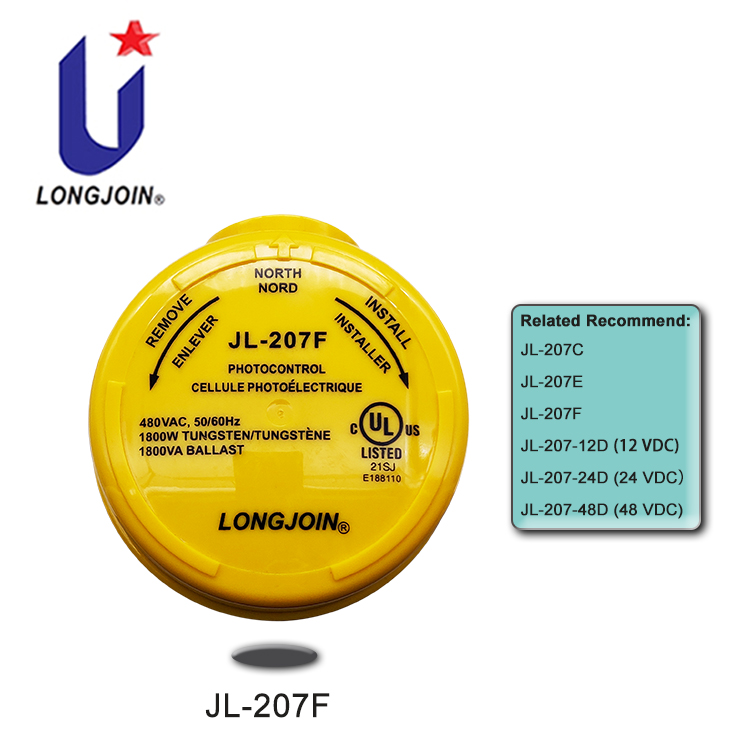 Industrial Photocell, JL-207C Outdoor Light Photocontrol 120-277VAC