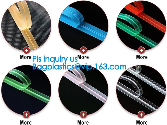 RUBBER ZIPPER, PLASTIC SLIDER, EASY TEAR ZIPPER, PRESS LOC ZIPPER, FLANGE ZIPPER, VACUUM ZIPPER, YKK