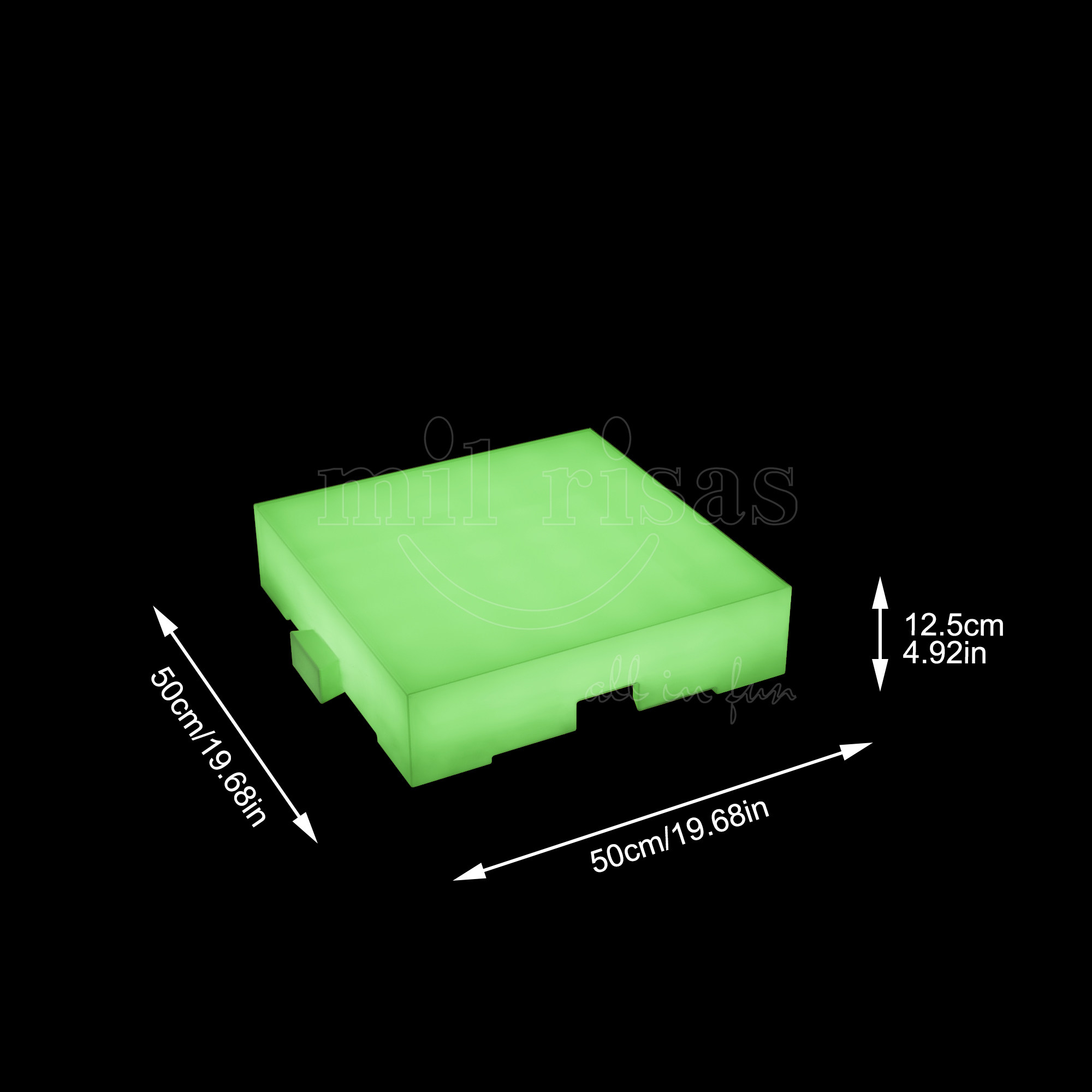 Square LED Dance Floor Lights With Buckles