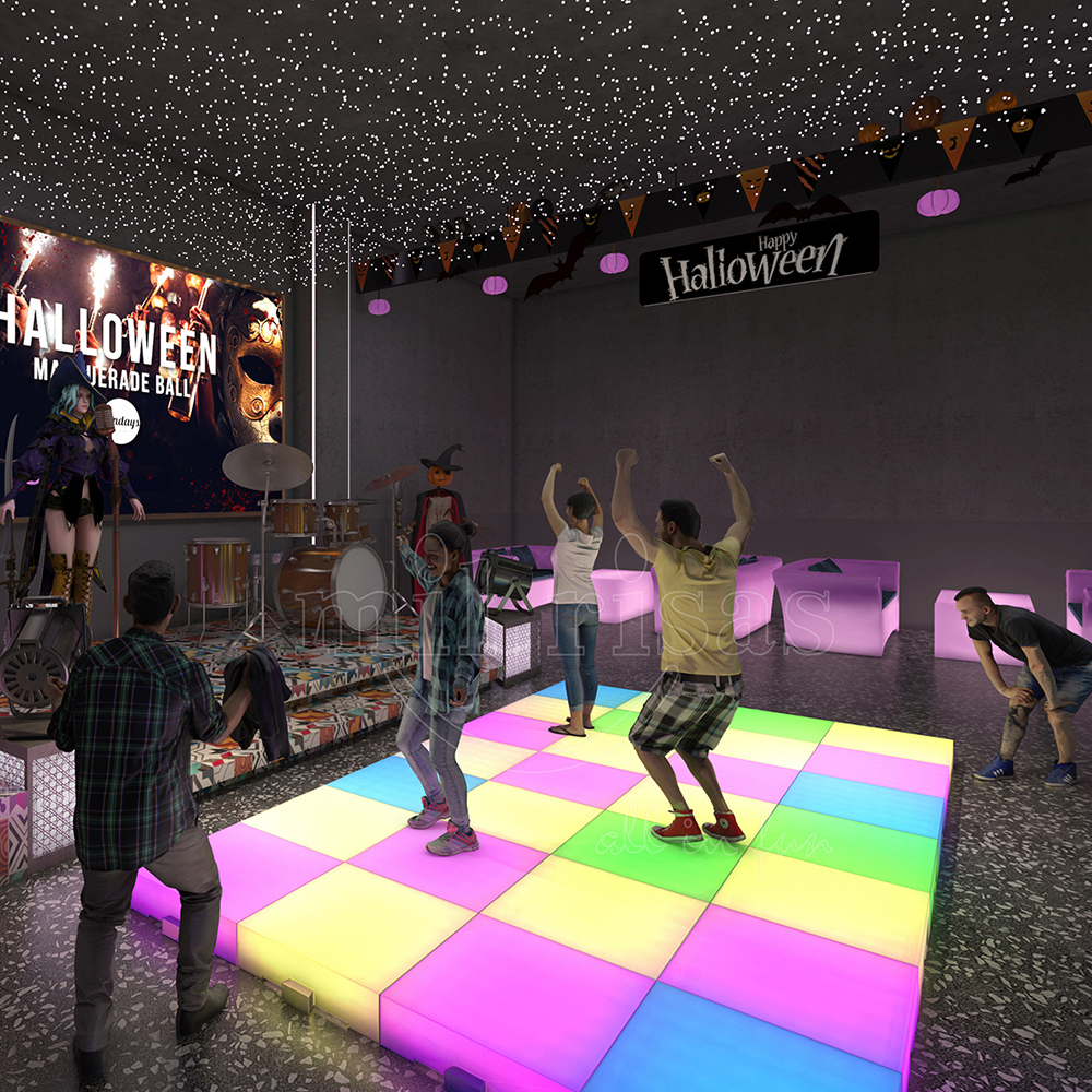 Square LED Dance Floor Lights With Buckles