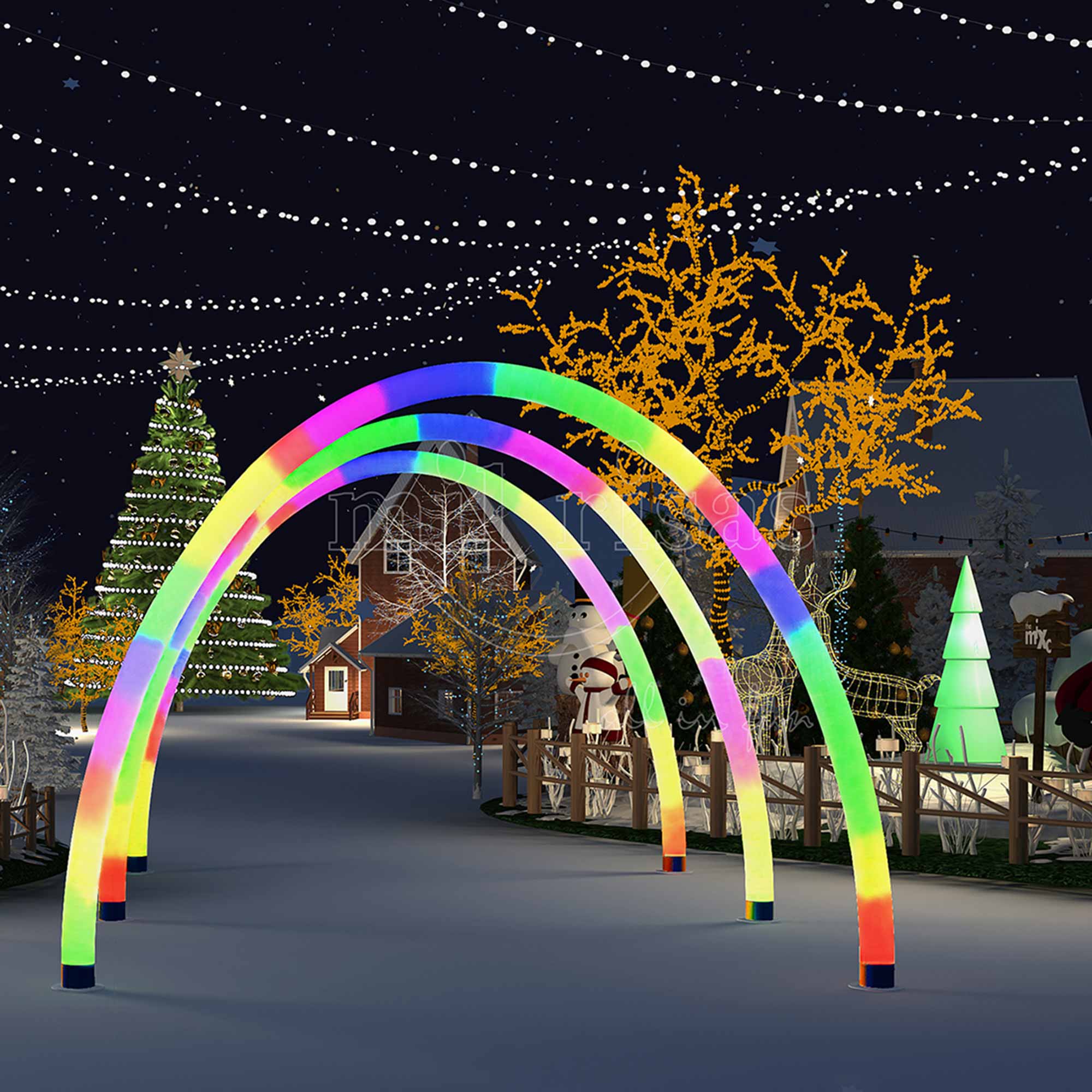 Rainbow Arch with RGB Lighting