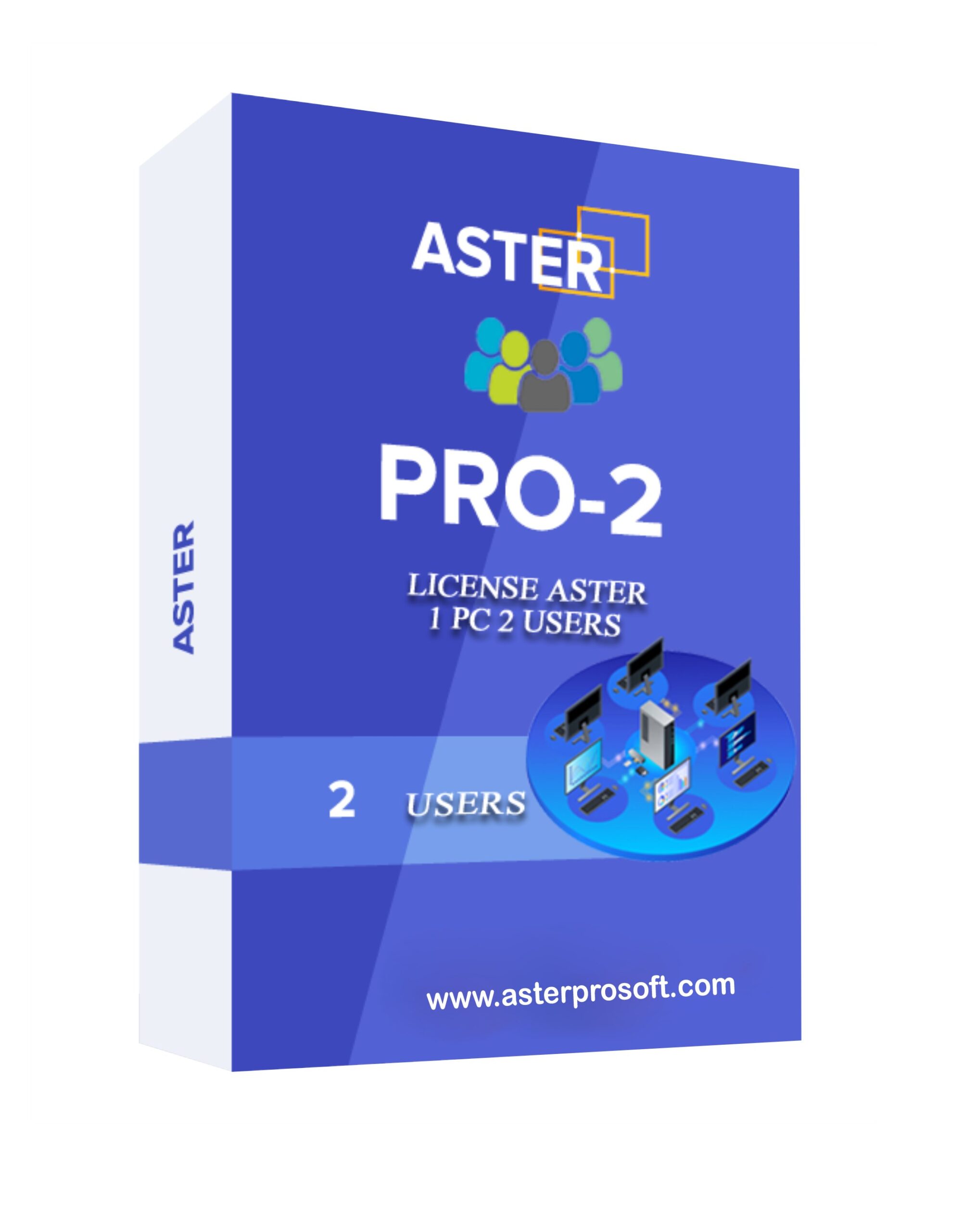 ASTER PRO-2 (2 workplaces, MS Windows 7/8/10/11/Server 2016/Server 2019, lifetime license) (Email Delivery No CD)