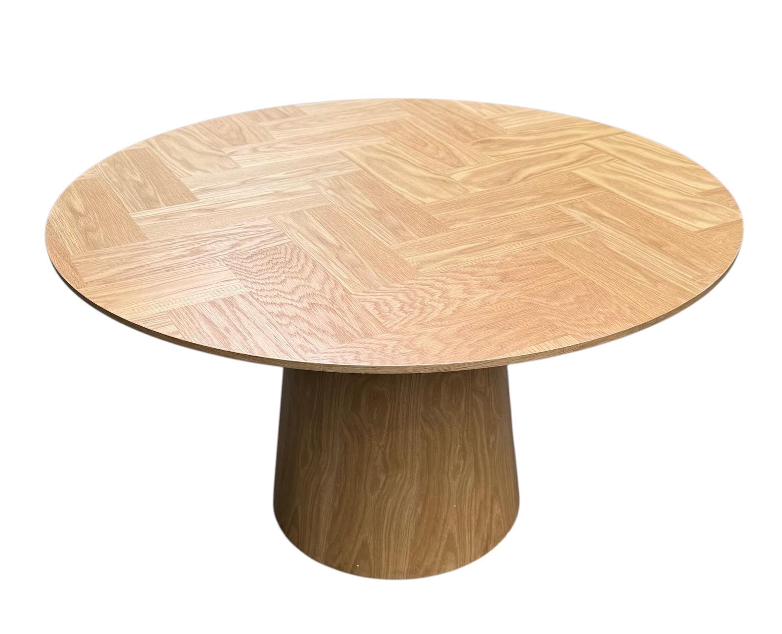 Dining table Fishbone veneer 130cm