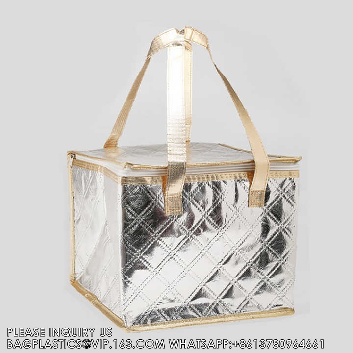 FREEZABLE LUNCH BAG,INSULATION ALUMINIUM FOIL BAG,THERMAL THERMO COOLER TOTE BAG,BENTO PICNIC,FRESH
