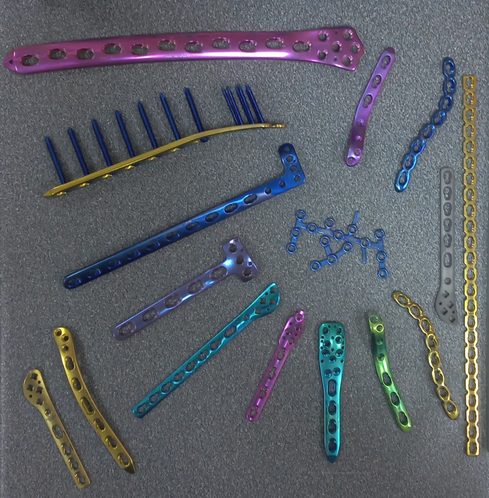 Plates, Intramedullary nails, Screws, Meshes