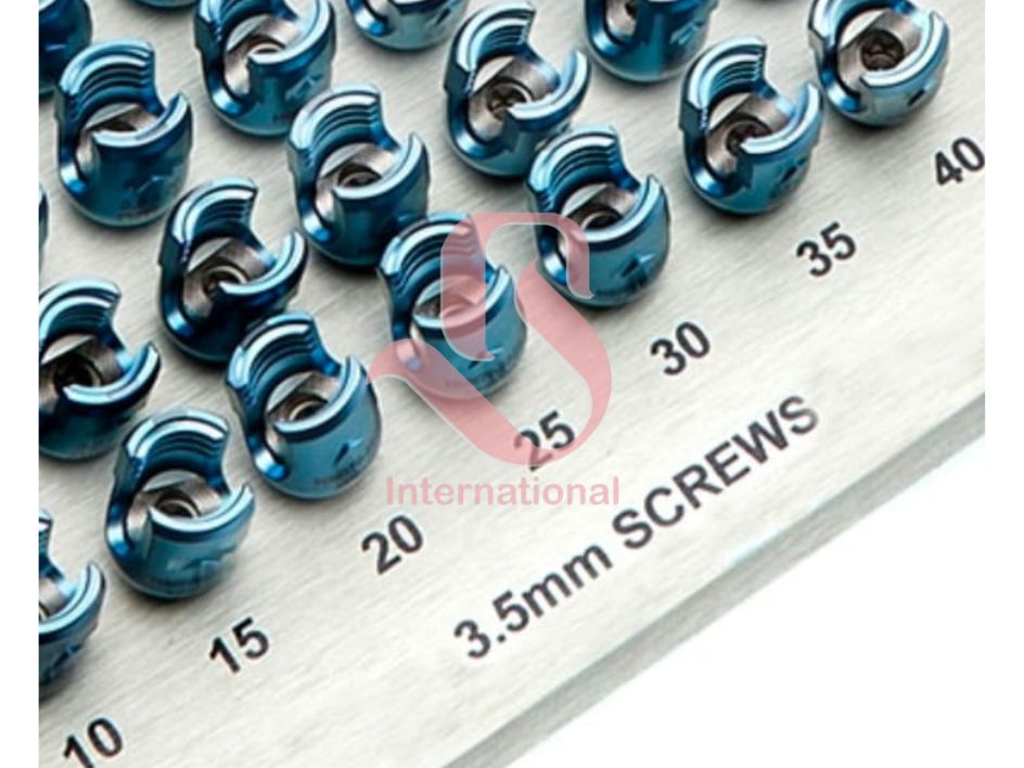 Pedicle Spine Screws with Orthopedic Spine Rods & Screw Cap Set – Complete Tray System