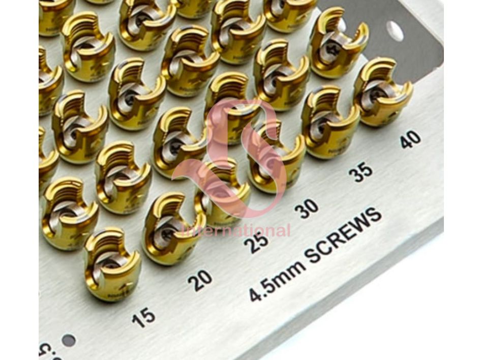 Pedicle Spine Screws with Orthopedic Spine Rods & Screw Cap Set – Complete Tray System