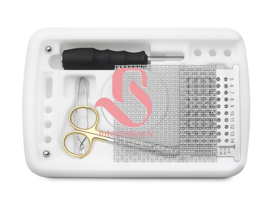 Cuttable Titanium Cranioplasty Mesh Kit with Screws & Contouring Tools