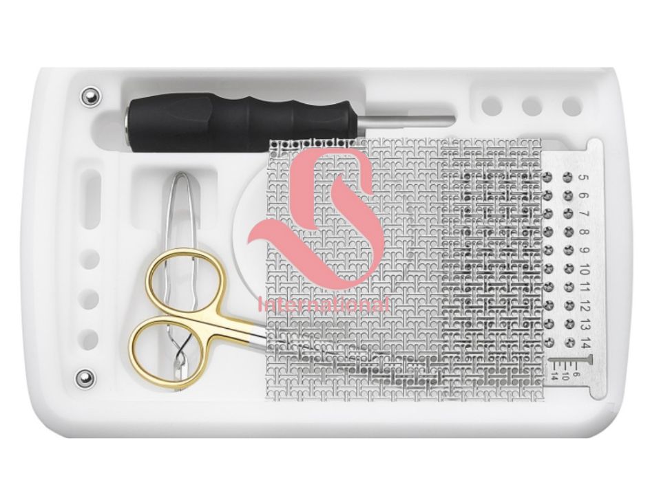 Cuttable Titanium Cranioplasty Mesh Kit with Screws & Contouring Tools