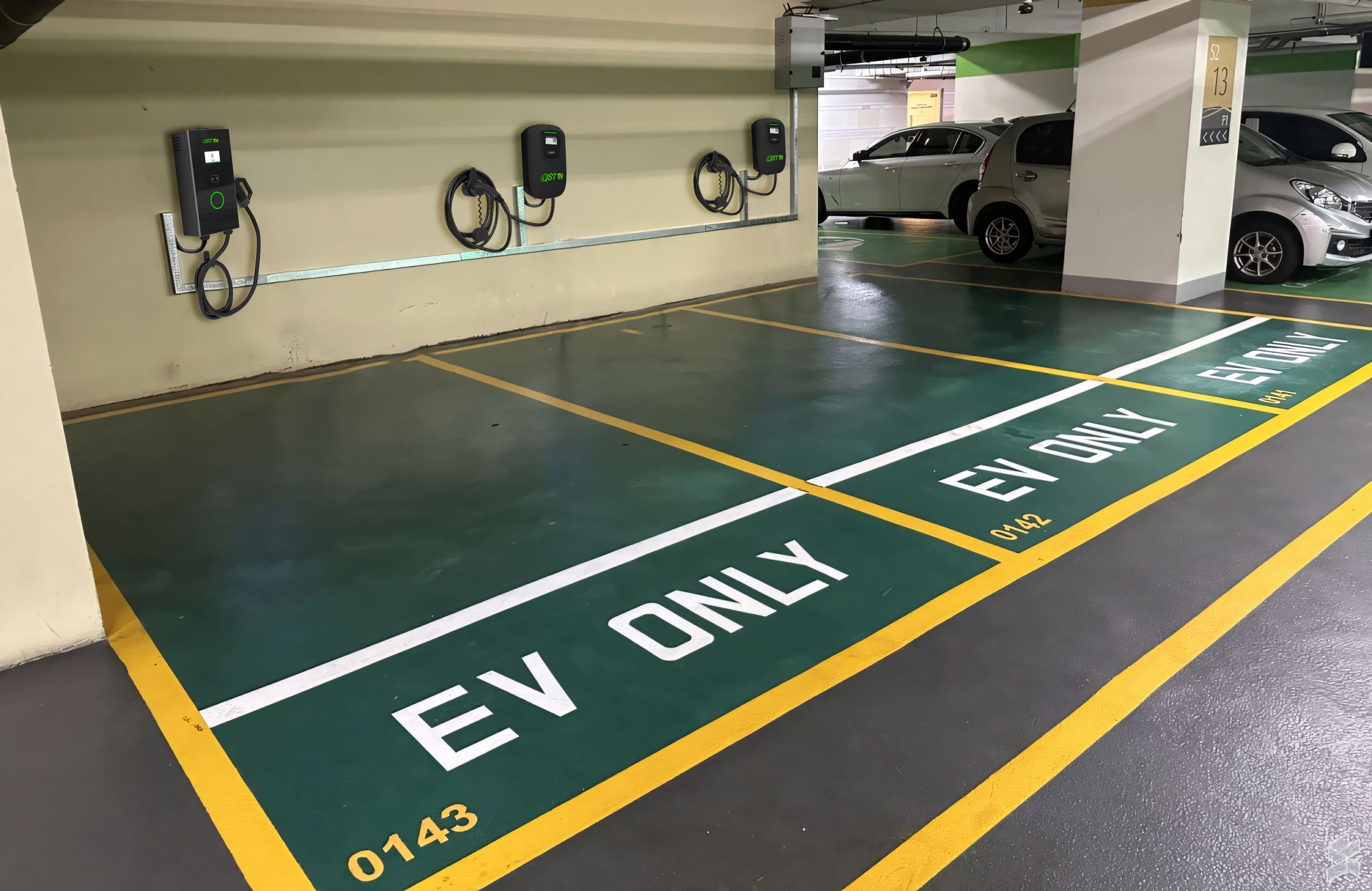 QSTEV-AI-CDR AC OCPP Commercial Charger Compact and Powerful EV charger Solution