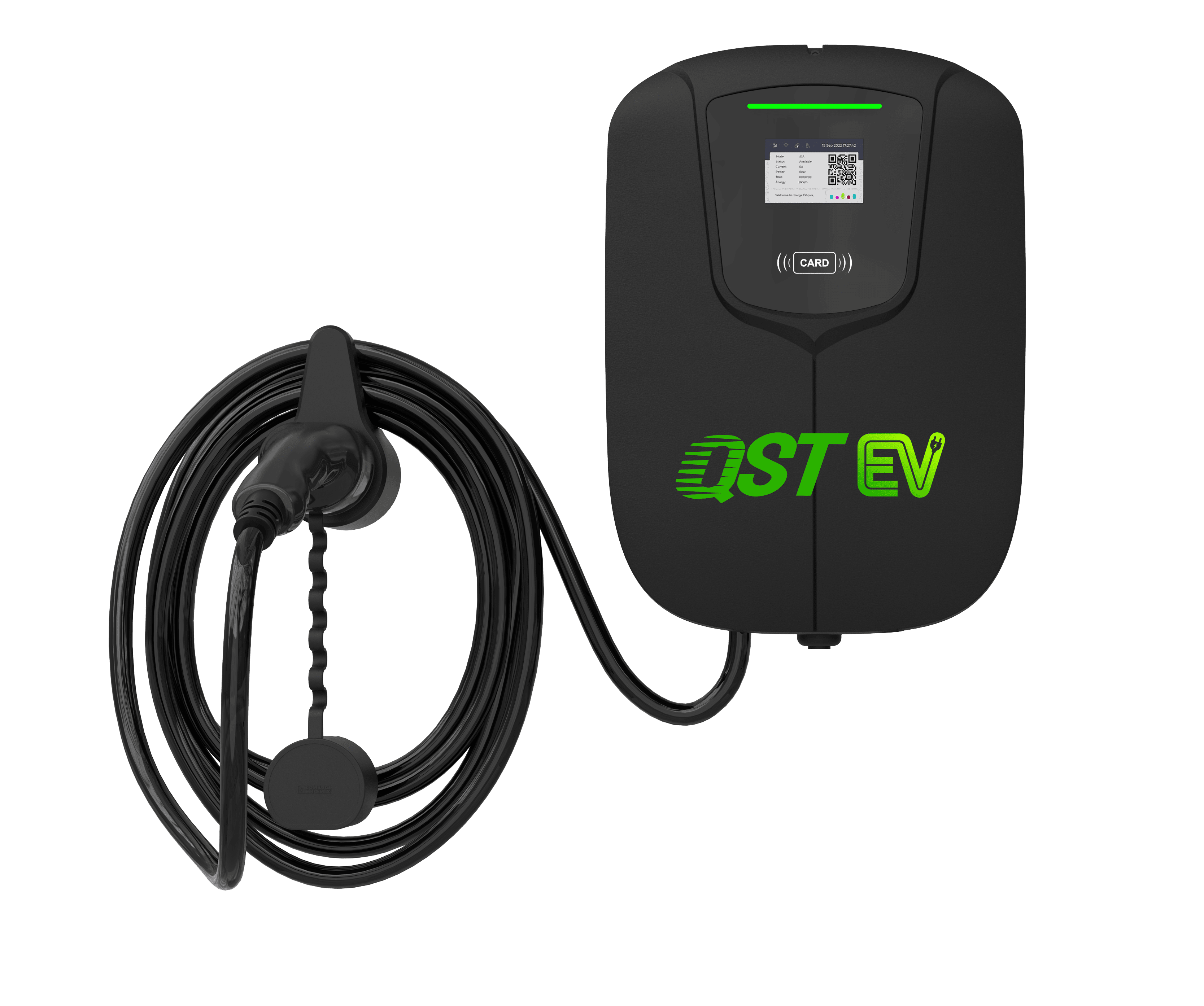 QSTEV-AI-CDR AC OCPP Commercial Charger Compact and Powerful EV charger Solution