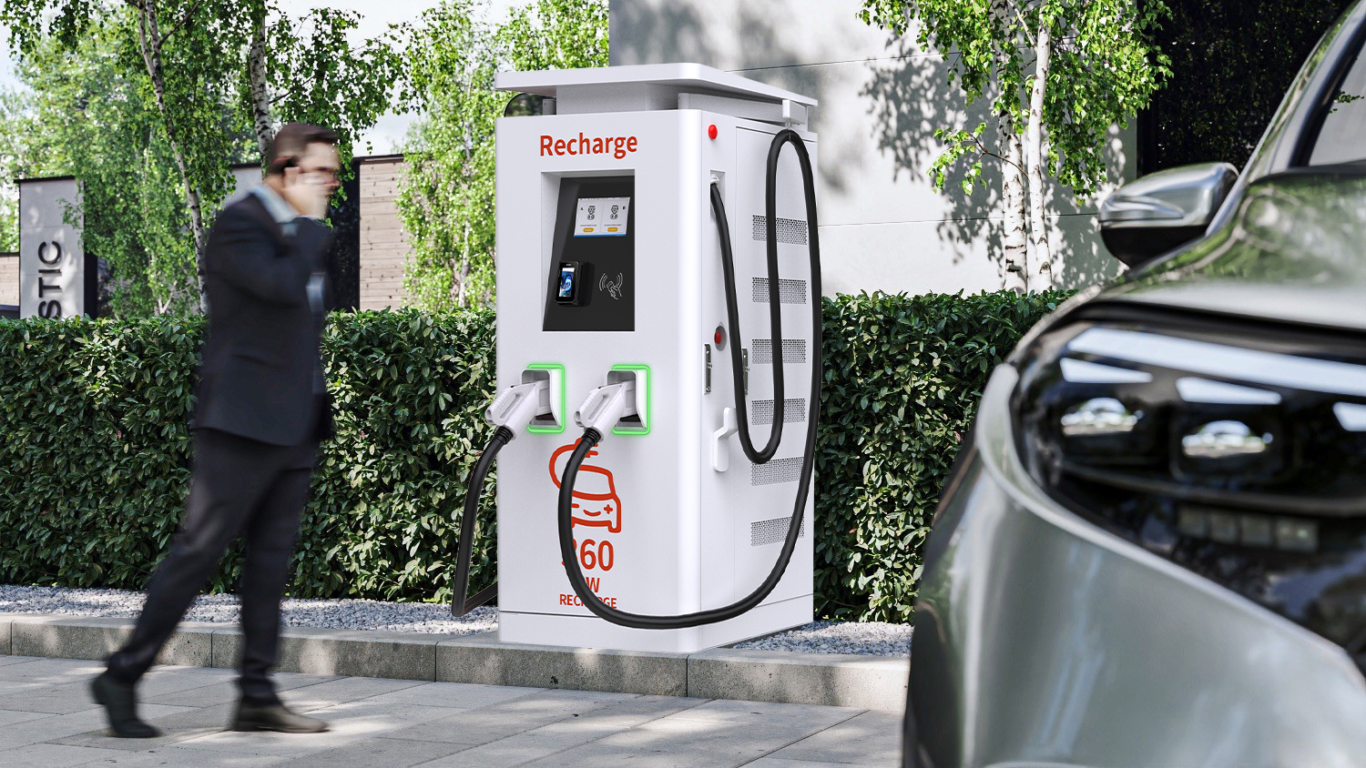 QSTEV-AI-BL2D Fast DC charging (320 to 480kW) Double Gun with balancing cable system