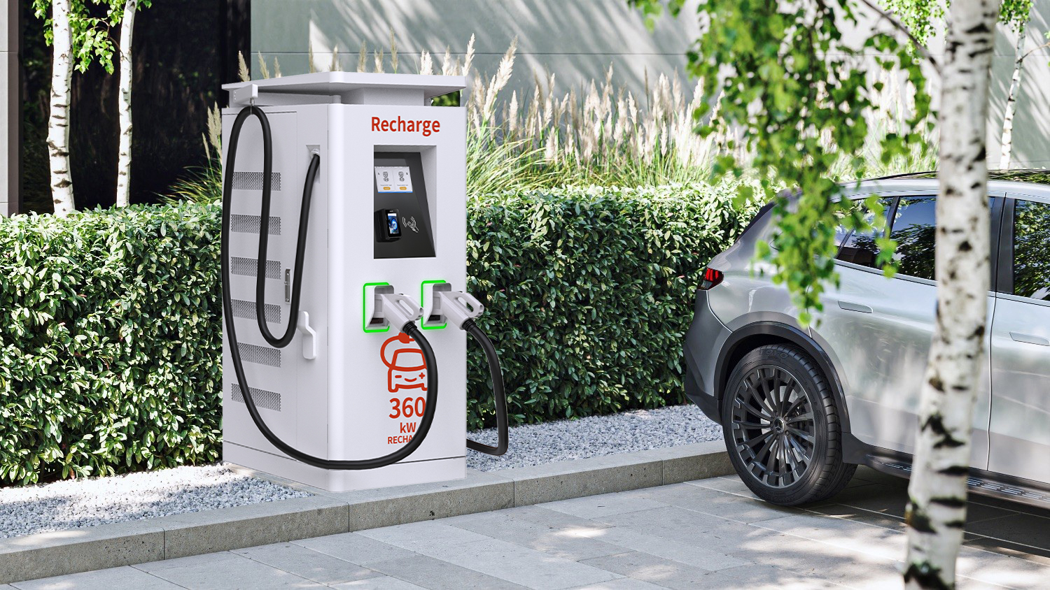 QSTEV-AI-BL2D Fast DC charging (320 to 480kW) Double Gun with balancing cable system