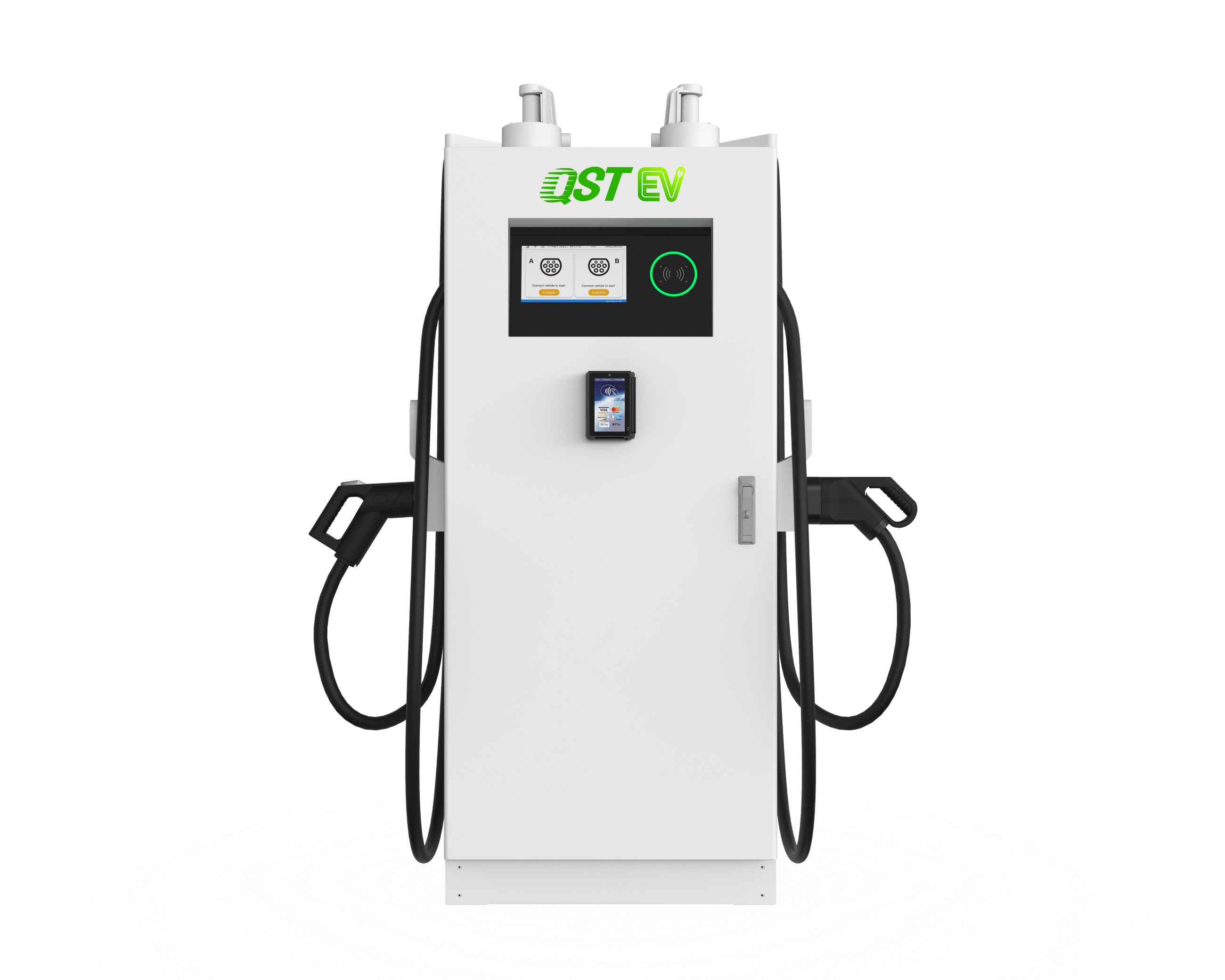 QSTEV-AI-BLCB Fast DC charging (120 to 240kW) Double Gun with balancing cable system, Safe, compact, and user-friendly