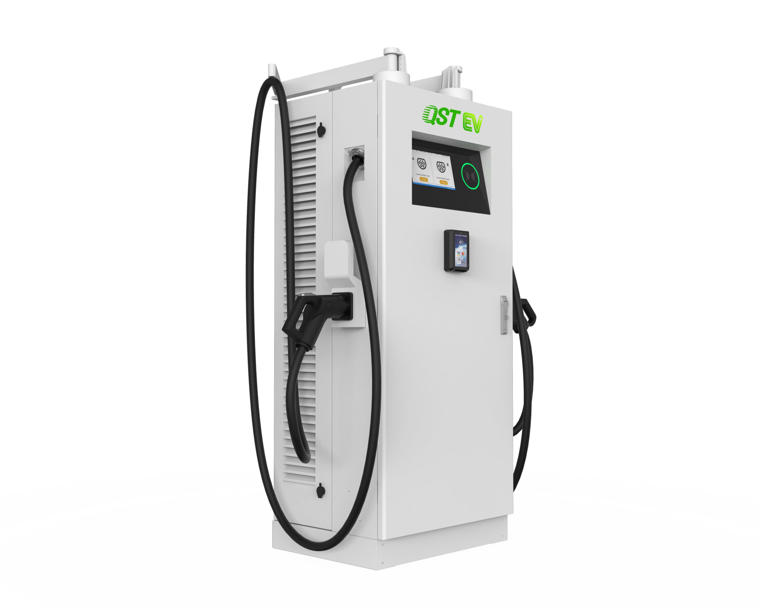 QSTEV-AI-BLCB Fast DC charging (120 to 240kW) Double Gun with balancing cable system, Safe, compact, and user-friendly