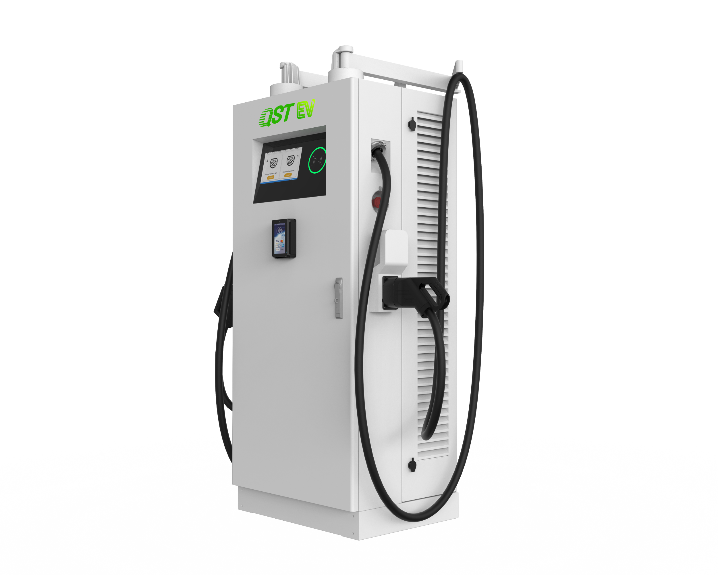 QSTEV-AI-BLCB Fast DC charging (120 to 240kW) Double Gun with balancing cable system, Safe, compact, and user-friendly