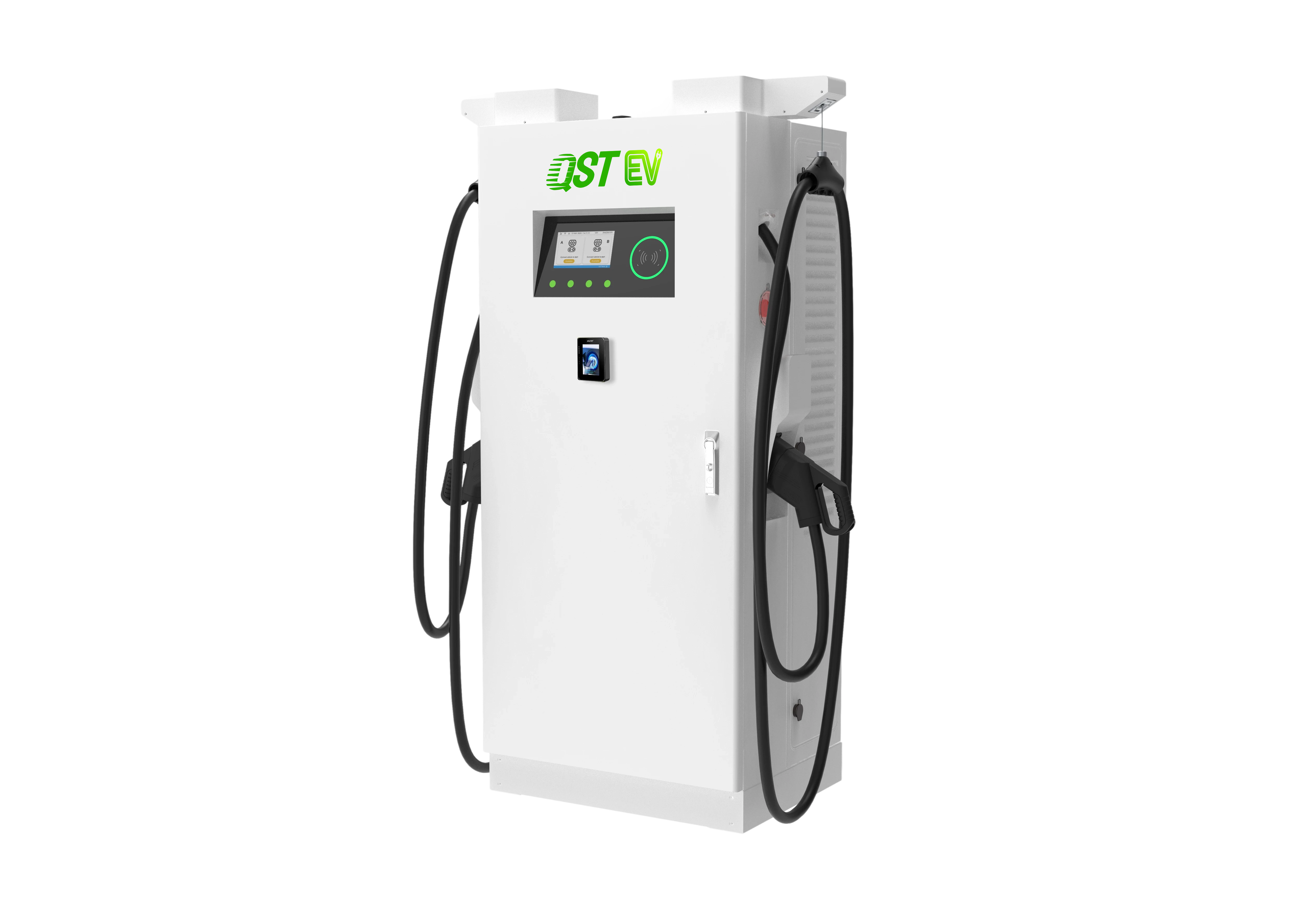 QSTEV-AI-DCBLK Fast DC charging (120 to 240kW) Double Gun with Fix balancing cable system, Safe, compact, and user-friendly
