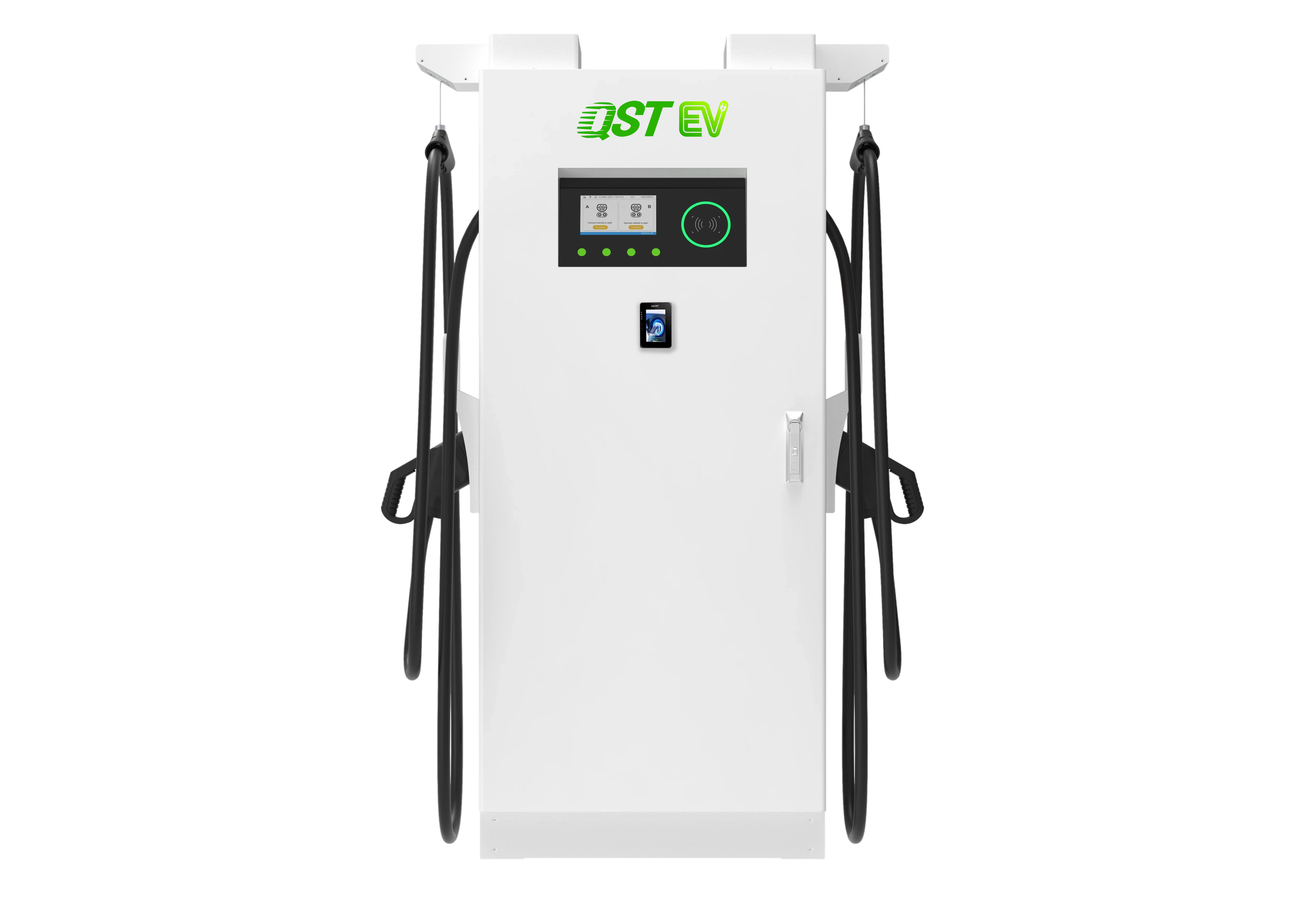 QSTEV-AI-DCBLK Fast DC charging (120 to 240kW) Double Gun with Fix balancing cable system, Safe, compact, and user-friendly