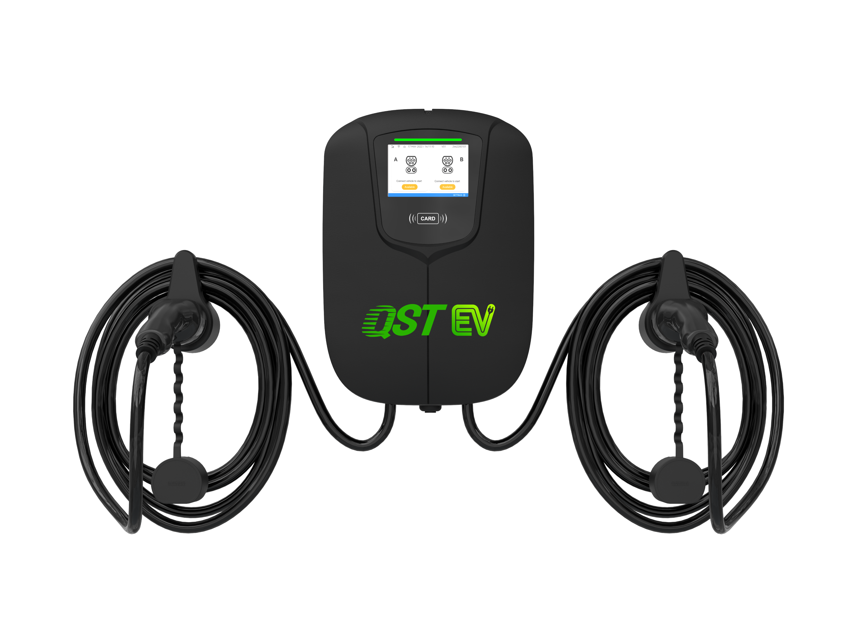 QSTEV-AI-CDRD Charger: Compact, Dual, and Powerful EV Solution