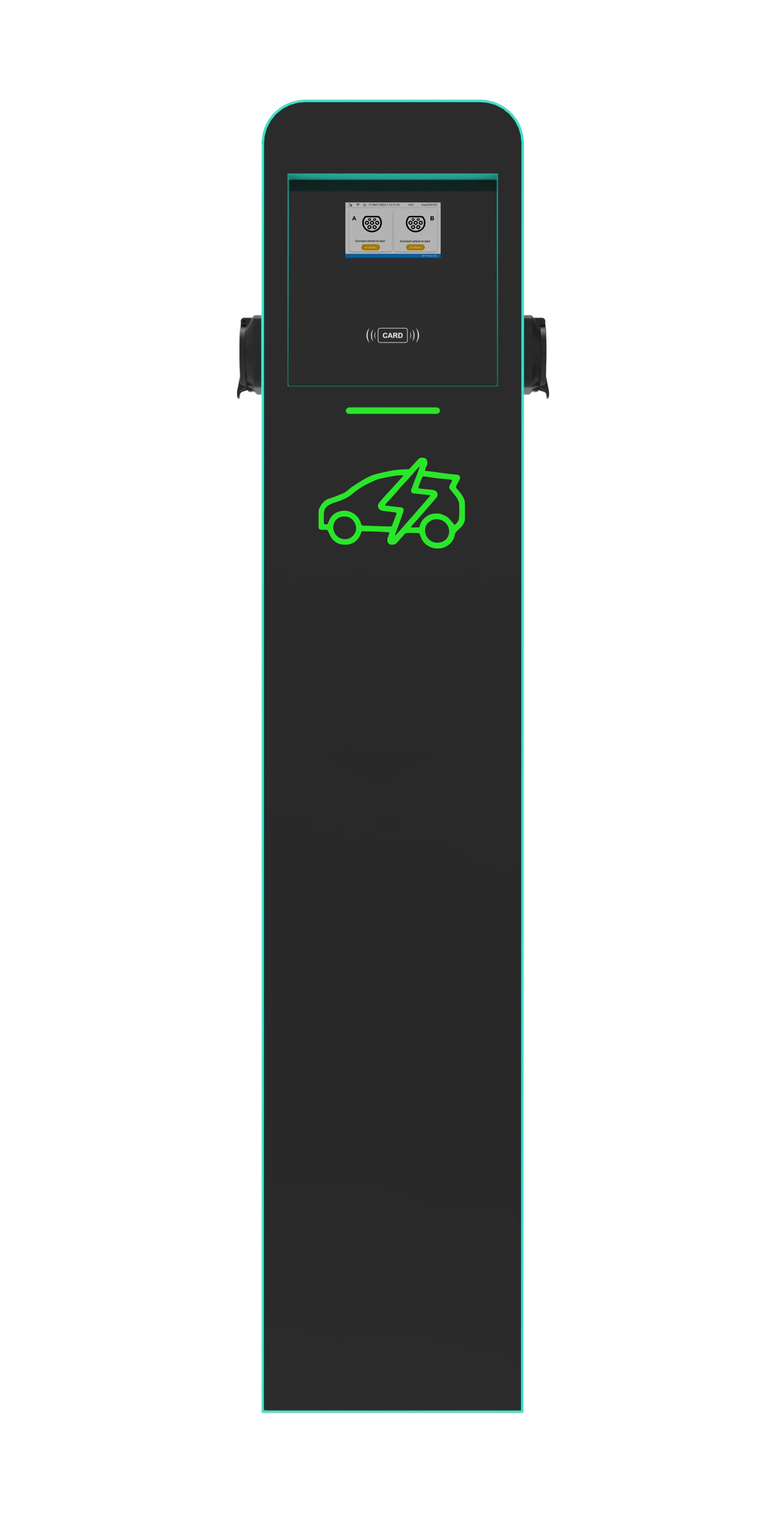 QSTEV-AI-CDRDT Twin Pedestal Public Series EV AC charger