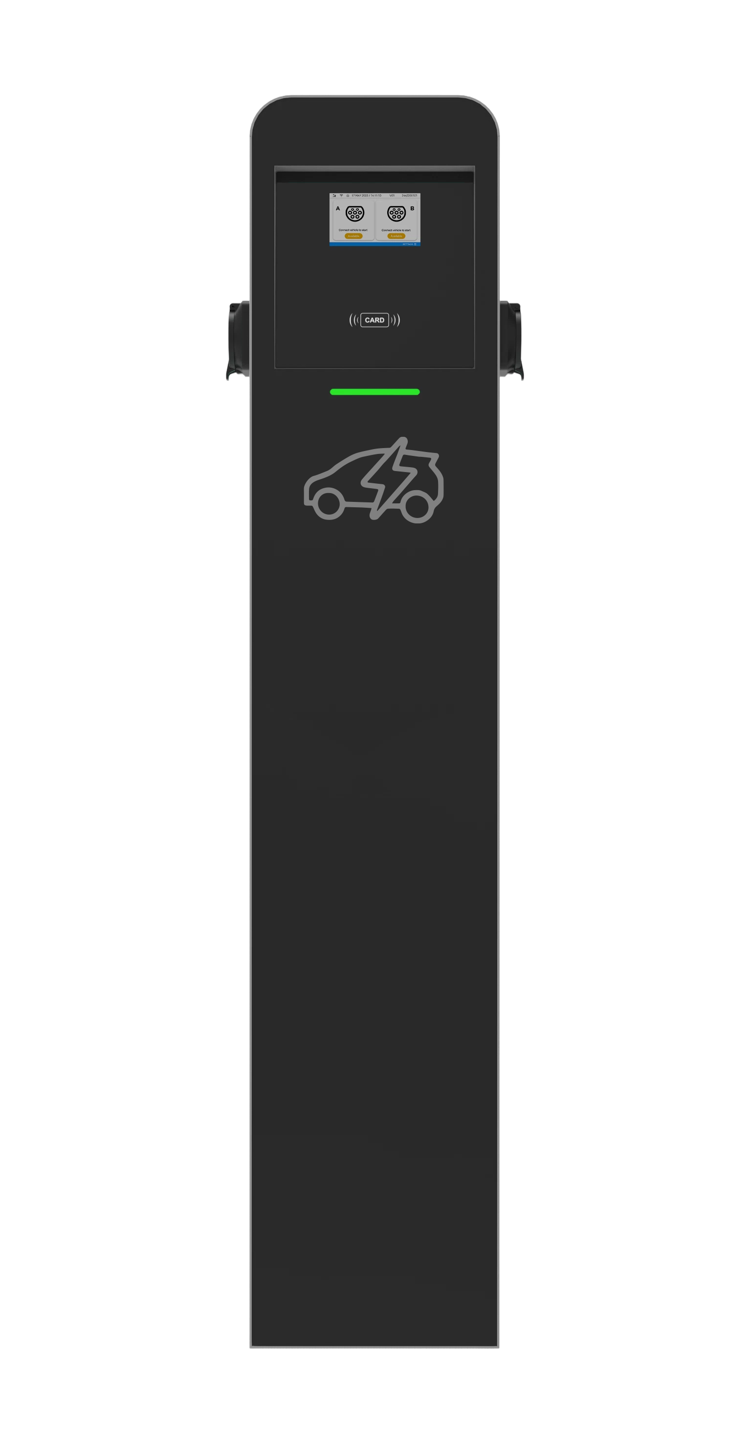 QSTEV-AI-CDRDT Twin Pedestal Public Series EV AC charger